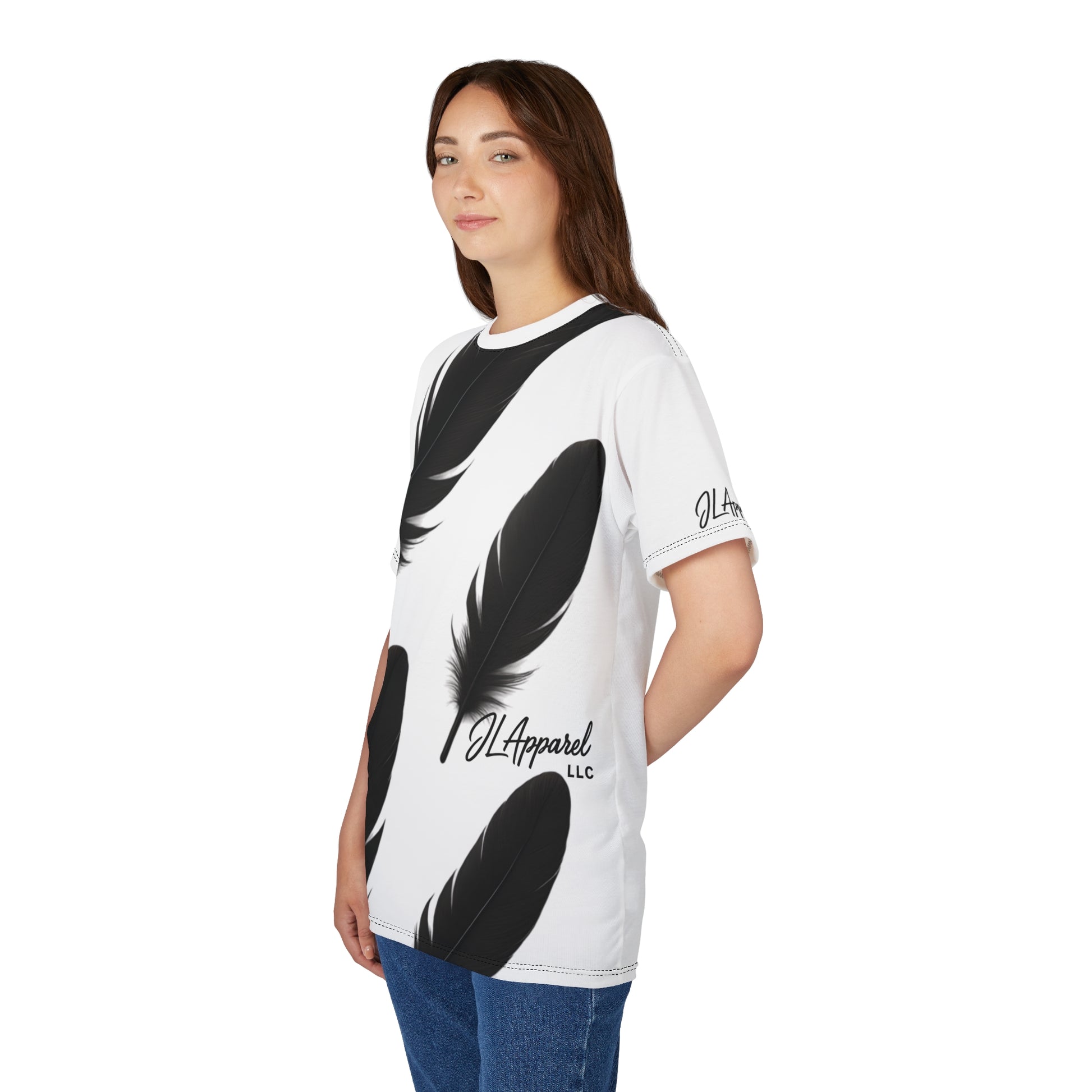 Black Feather Unisex Tee, Boho Style Shirt, Trendy Graphic T-Shirt, Casual Wear, Unique Gift Idea