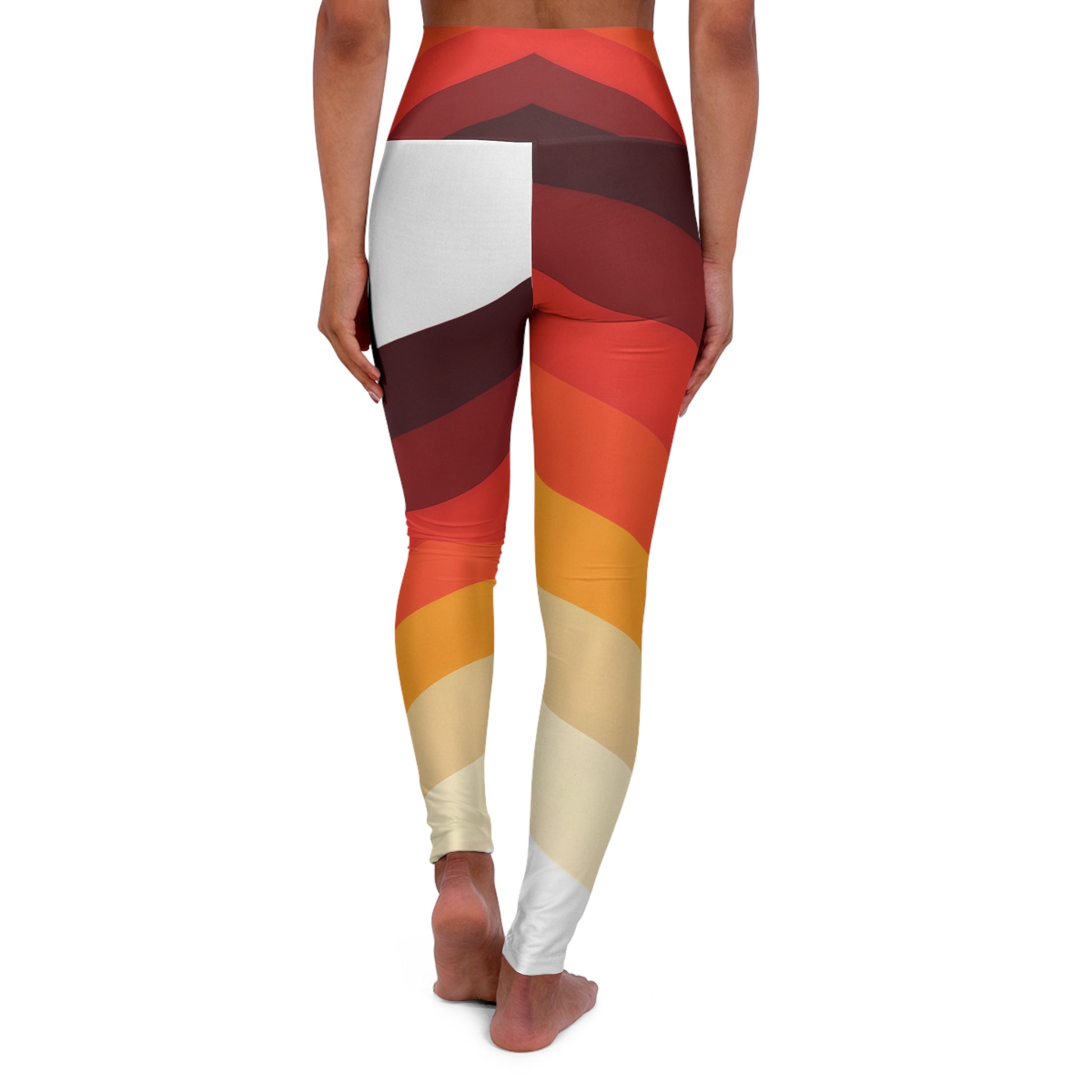 Bold Horizon High Waisted Yoga Leggings | Comfortable Fitness Leggings for Yoga, Workout, Athleisure, Gift for Her, Activewear
