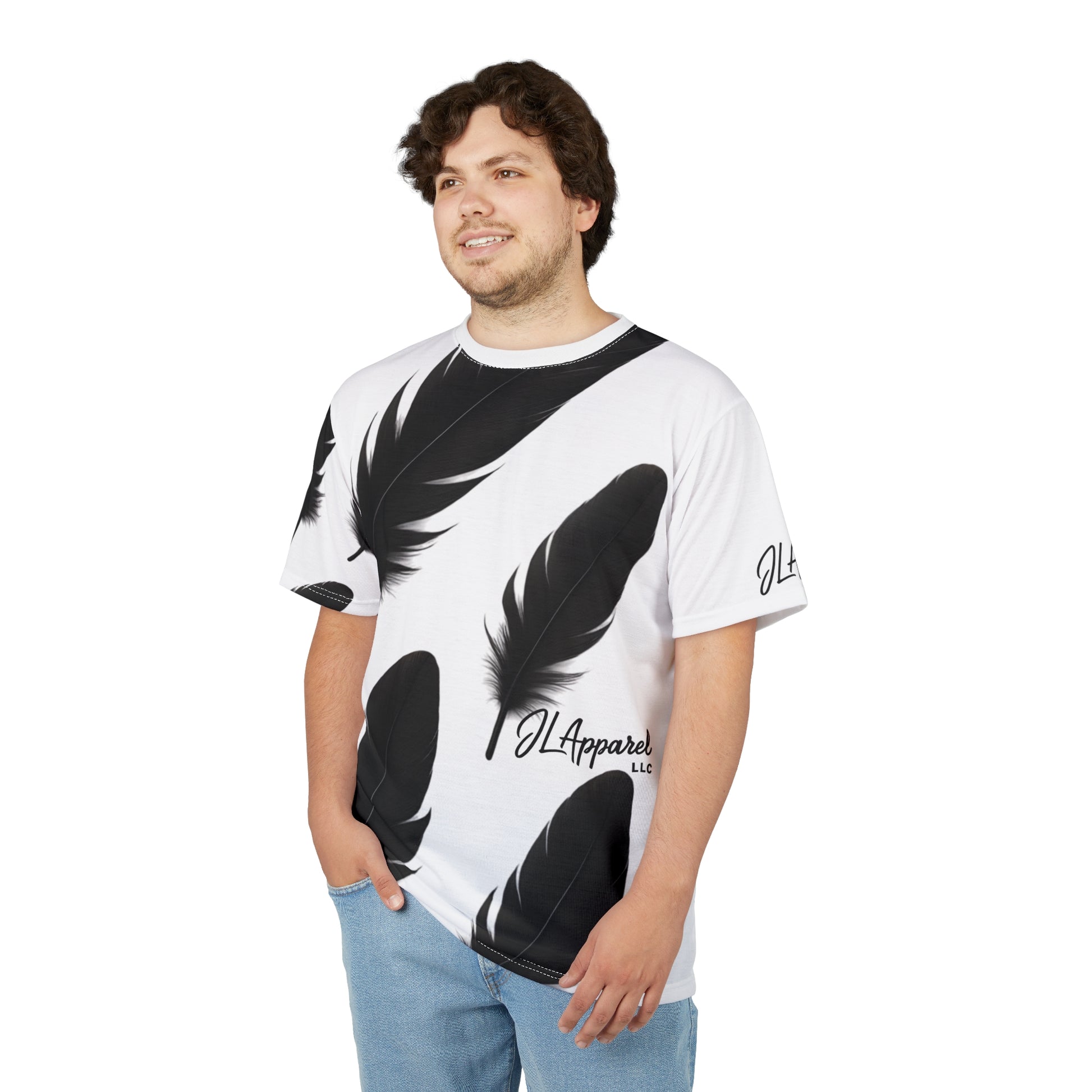 Black Feather Unisex Tee, Boho Style Shirt, Trendy Graphic T-Shirt, Casual Wear, Unique Gift Idea