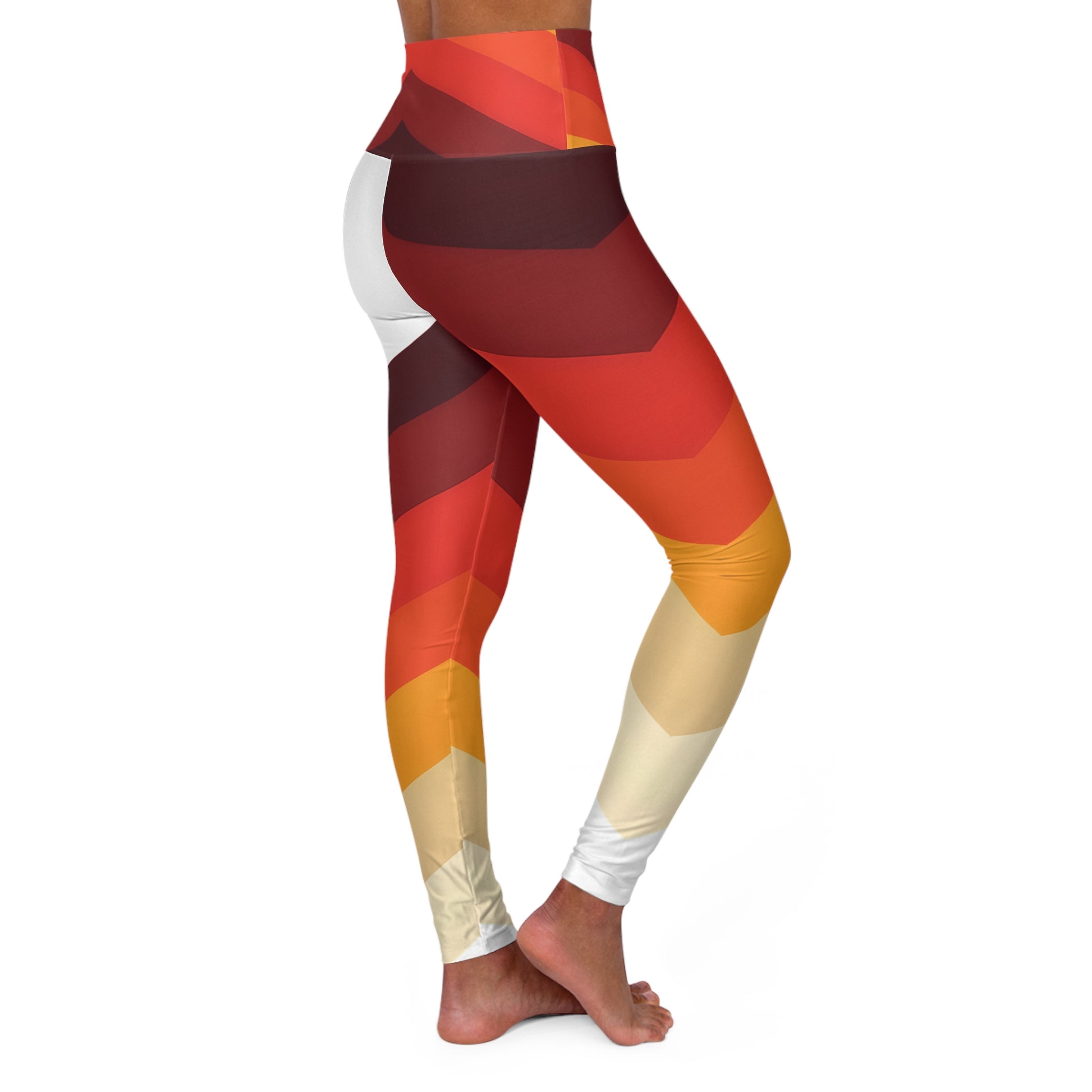 Bold Horizon High Waisted Yoga Leggings | Comfortable Fitness Leggings for Yoga, Workout, Athleisure, Gift for Her, Activewear