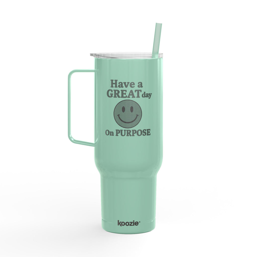 Insulated Tumbler, 40oz Smile Engraved Travel Mug, Perfect for Gifts, Everyday Use, Office, Camping, Holidays