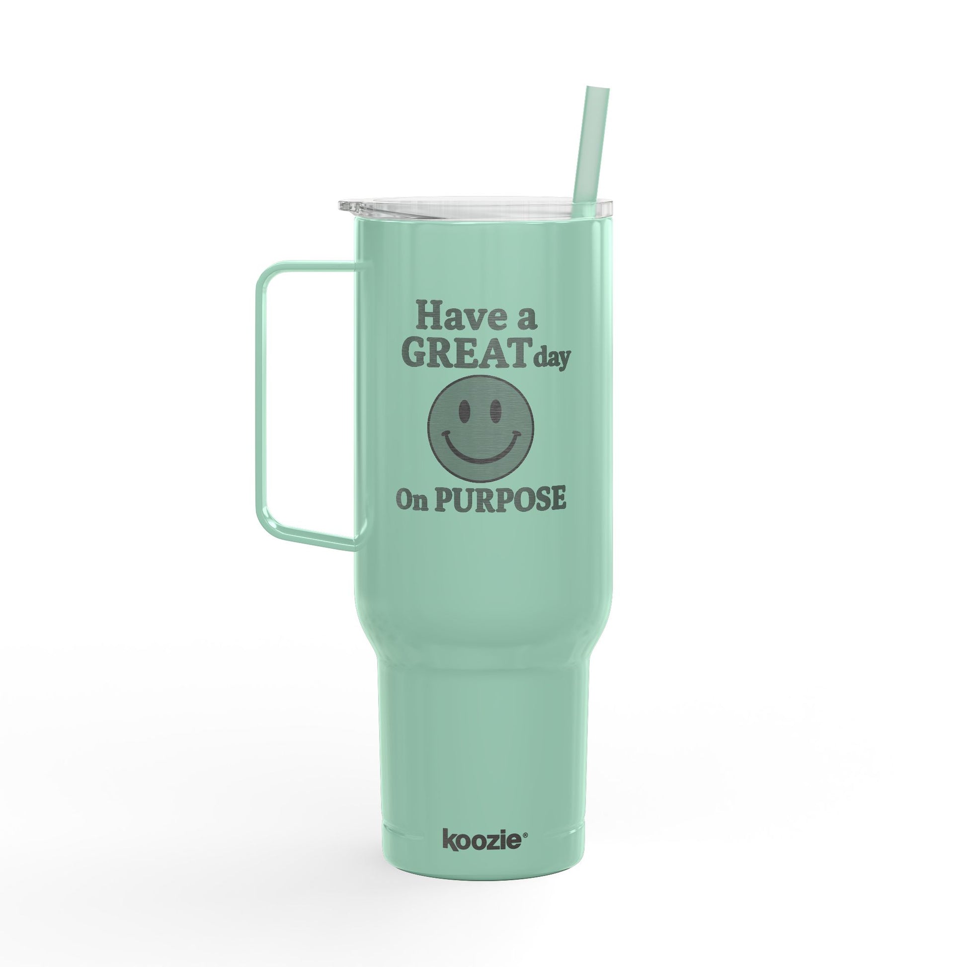 Insulated Tumbler, 40oz Smile Engraved Travel Mug, Perfect for Gifts, Everyday Use, Office, Camping, Holidays