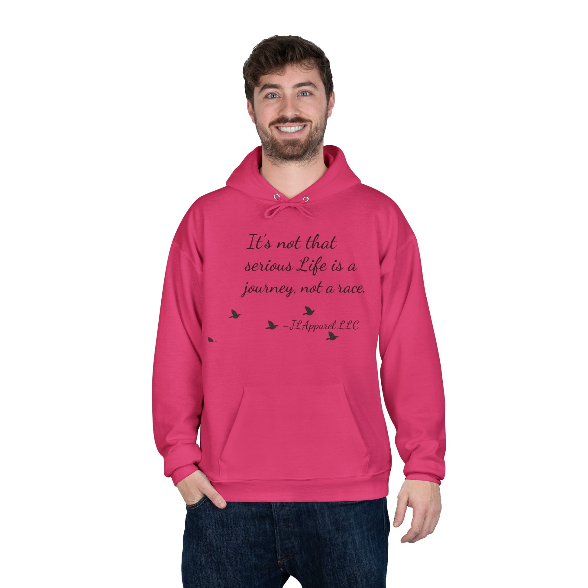 Inspirational Unisex Hoodie, Eco-Friendly Pullover, Cozy Journey Sweatshirt, Perfect Gift for Motivation, Casual Wear