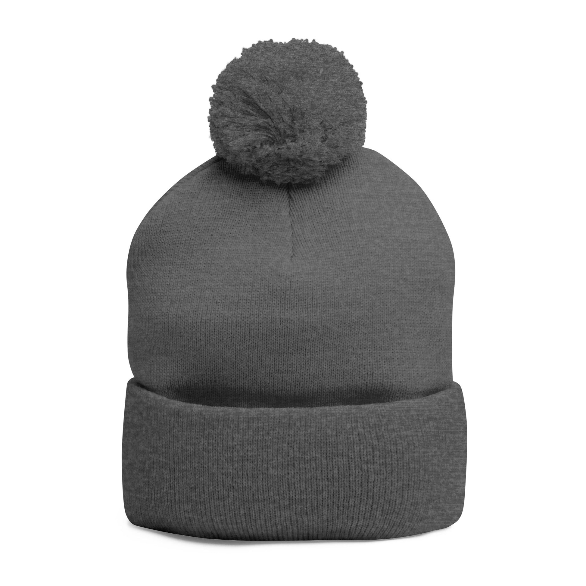 Cozy Pom-Pom Knit Cap - It's Not That Serious, Funny Winter Hat, Embroidered Beanie, Gift for Friends, Casual Style