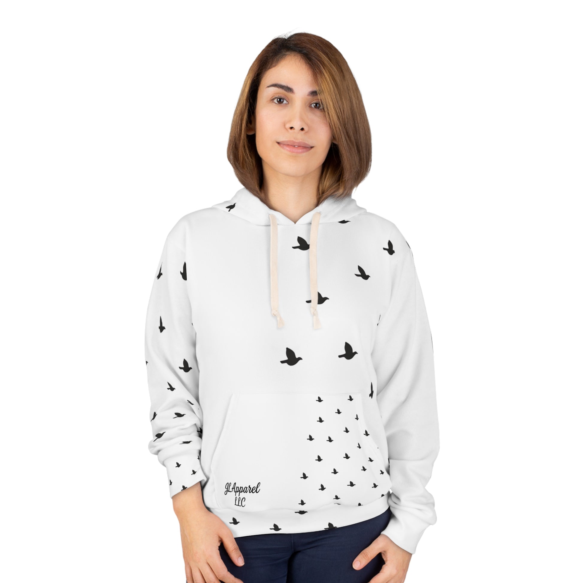 Elegant Bird Print Pullover Hoodie, Cozy Everyday Wear, Perfect for Relaxation, Gift for Nature Lovers, Ideal for Casual Outings, [...]
