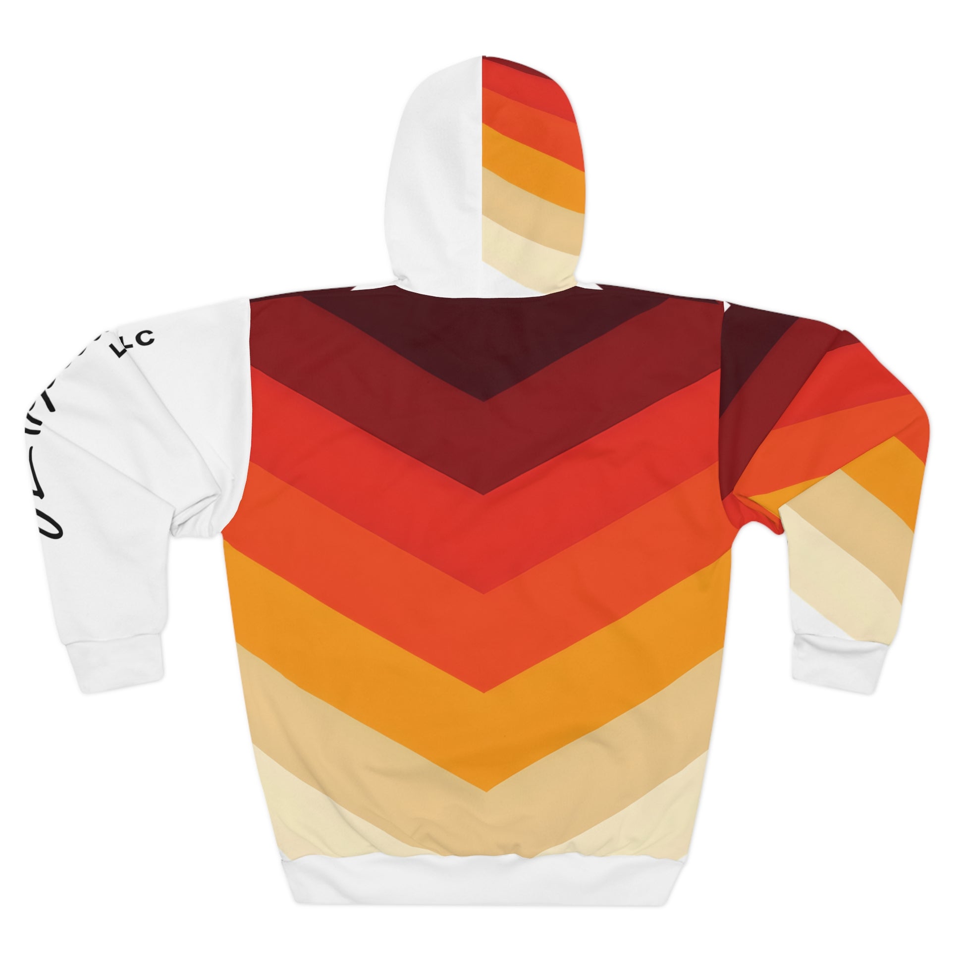 Vibrant Retro Chevron Hoodie, Cozy Fashion, Unisex Apparel, Perfect for Fall, Stylish Gift, Weekend Comfort