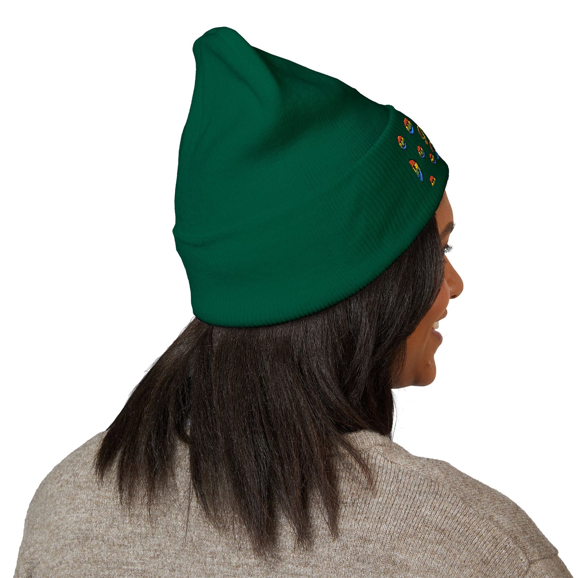 Colorful Embroidered Beanie | Cozy Gift, Winter Accessory, Positive Vibes, Casual Style, Unisex Headwear