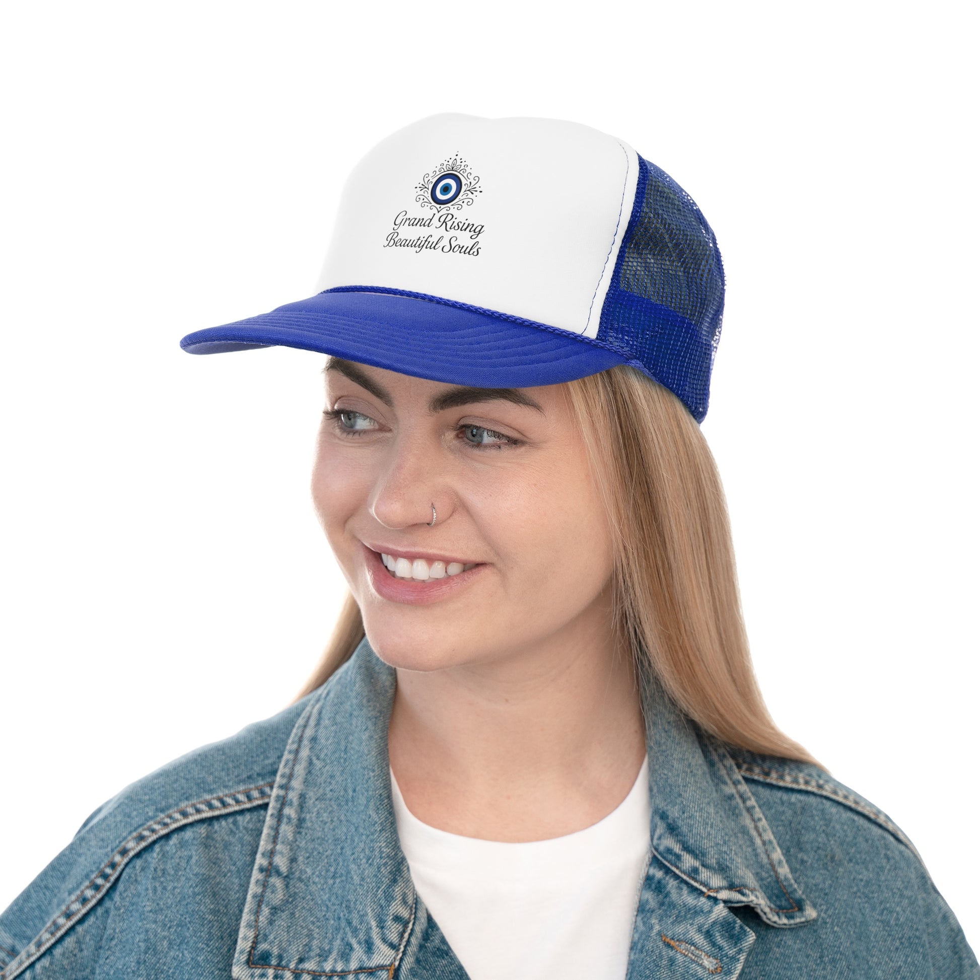 Grand Rising Beautiful Souls Trucker Cap, Inspirational Snapback Hat, Spiritual Gifts, Bohemian Style Cap, Unique Outdoors Headwear