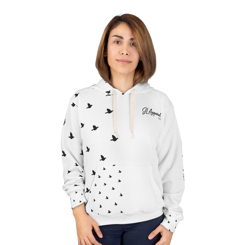 Unisex Bird Print Pullover Hoodie | Inspirational Sweatshirt | Casual Wear | Gift for Her | Motivational Fashion