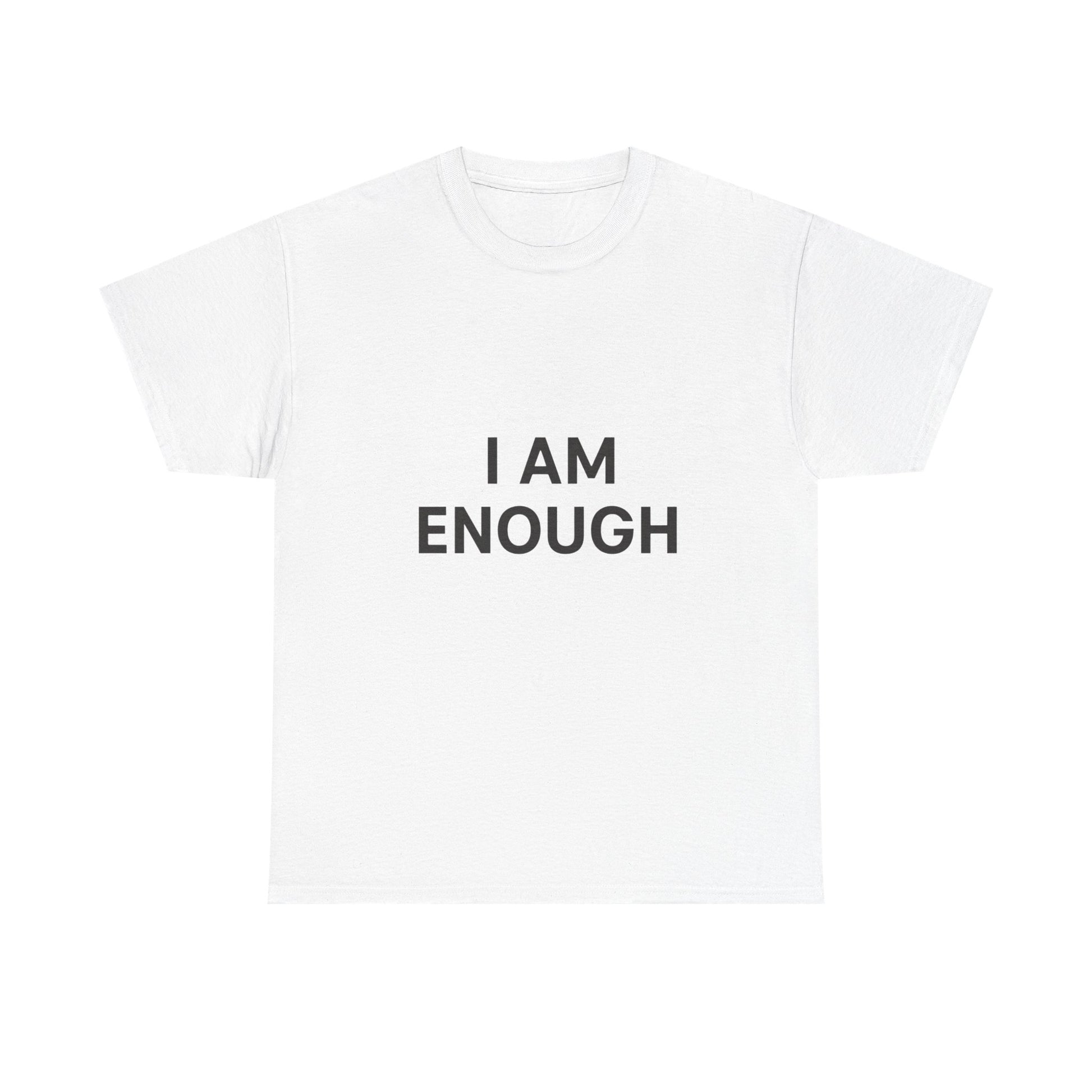 Empowering Unisex Heavy Cotton Tee - I Am Enough, Affirmation Shirt, Motivational T-Shirt, Gift for Self-Love, Casual Everyday Tee