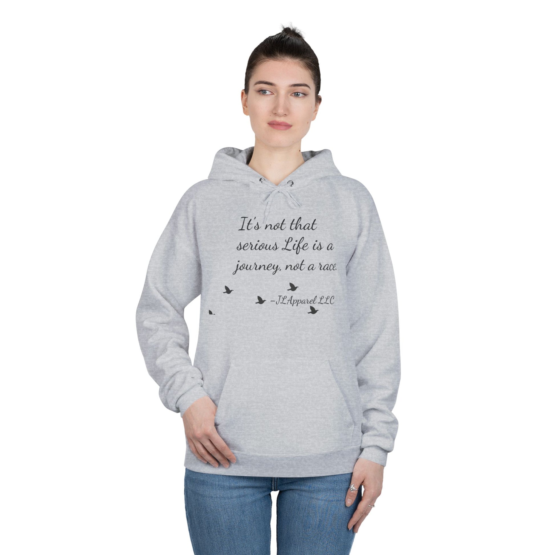 Inspirational Unisex Hoodie, Eco-Friendly Pullover, Cozy Journey Sweatshirt, Perfect Gift for Motivation, Casual Wear