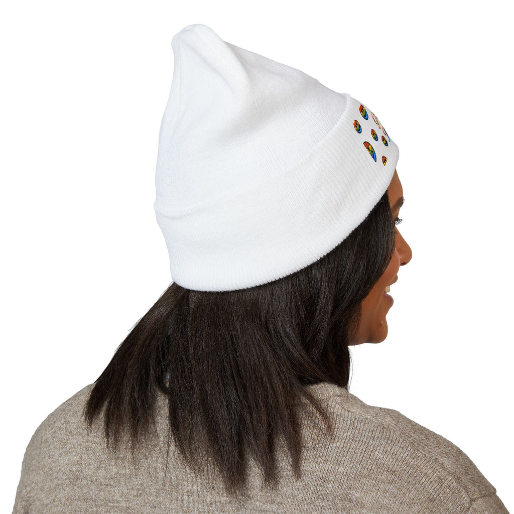 Colorful Embroidered Beanie | Cozy Gift, Winter Accessory, Positive Vibes, Casual Style, Unisex Headwear