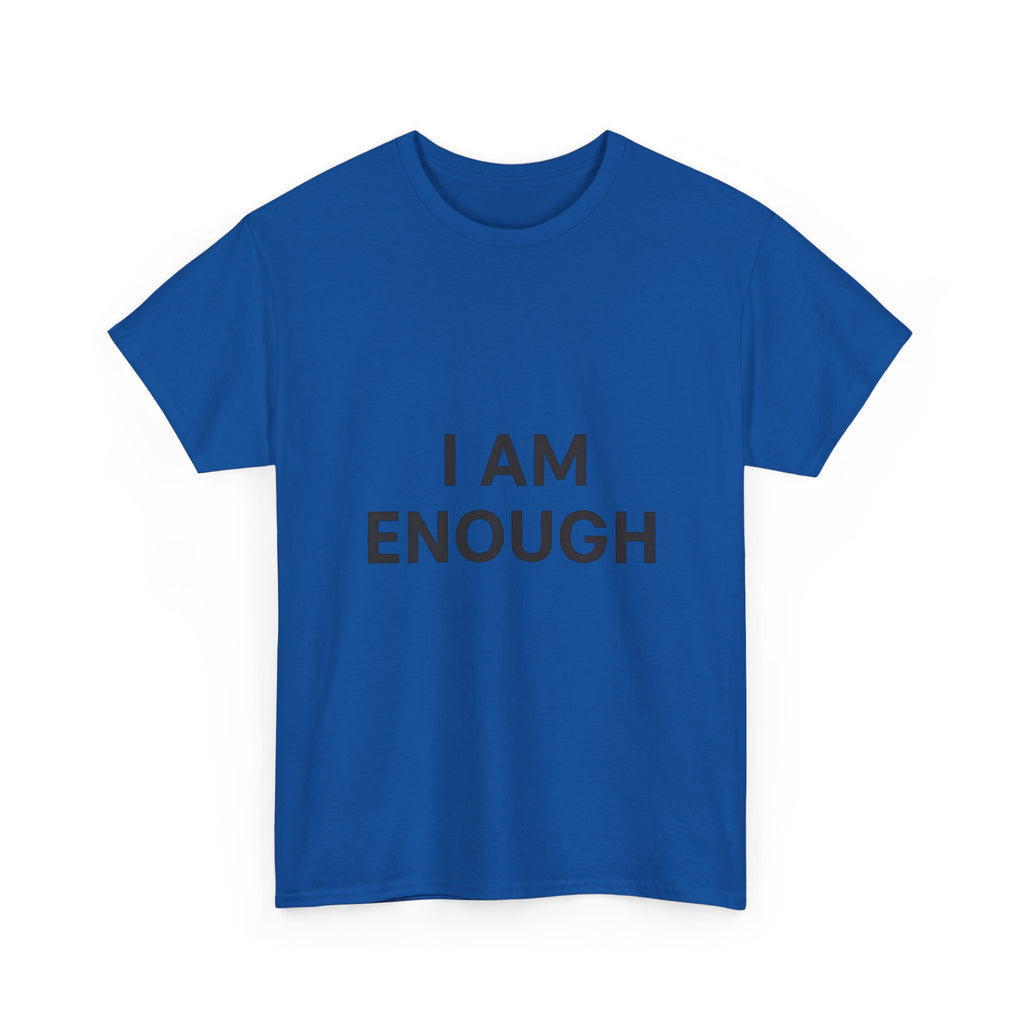 Empowering Unisex Heavy Cotton Tee - I Am Enough, Affirmation Shirt, Motivational T-Shirt, Gift for Self-Love, Casual Everyday Tee
