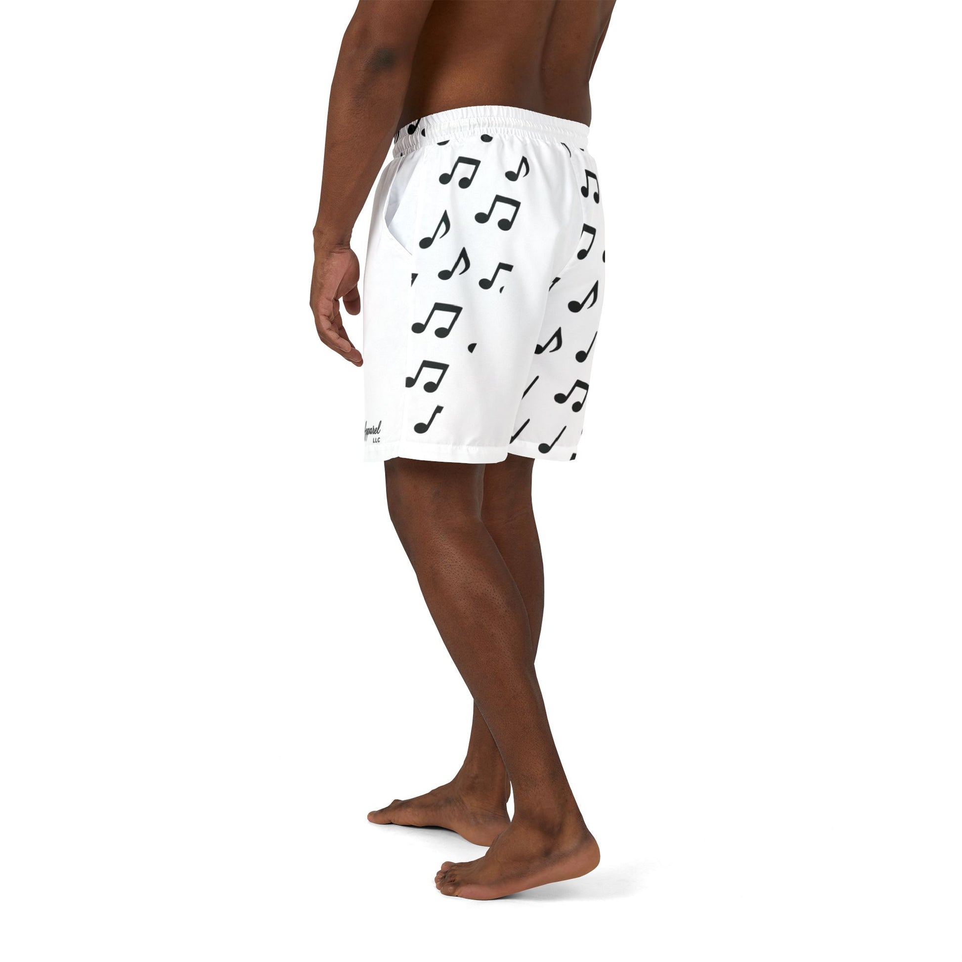 Musical Note Swim Shorts | Unisex Beachwear, Summer Swim Trunks, Gift for Music Lovers, Beach Party Essentials, Festival Gear