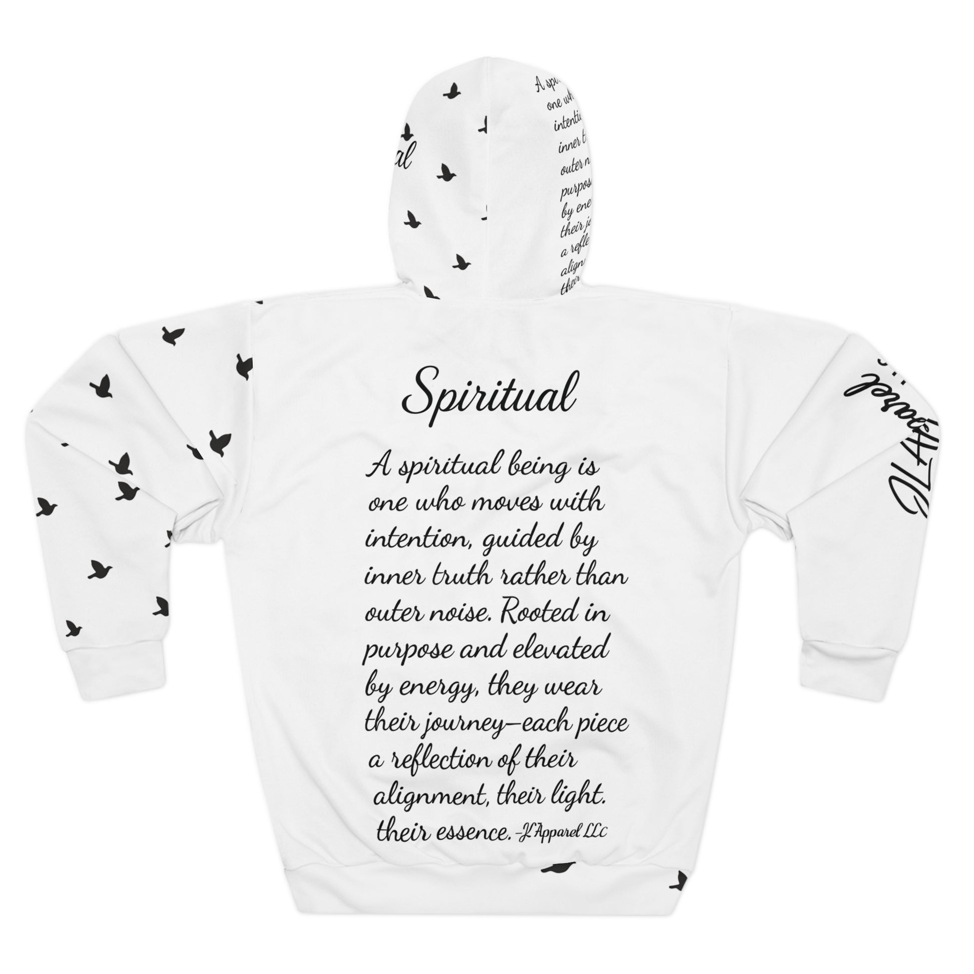 Spiritual Journey Hoodie, Unisex Spiritual Hoodie, AOP Pullover, Mindfulness Apparel, Gift for Yogis, Cozy Spiritualwear