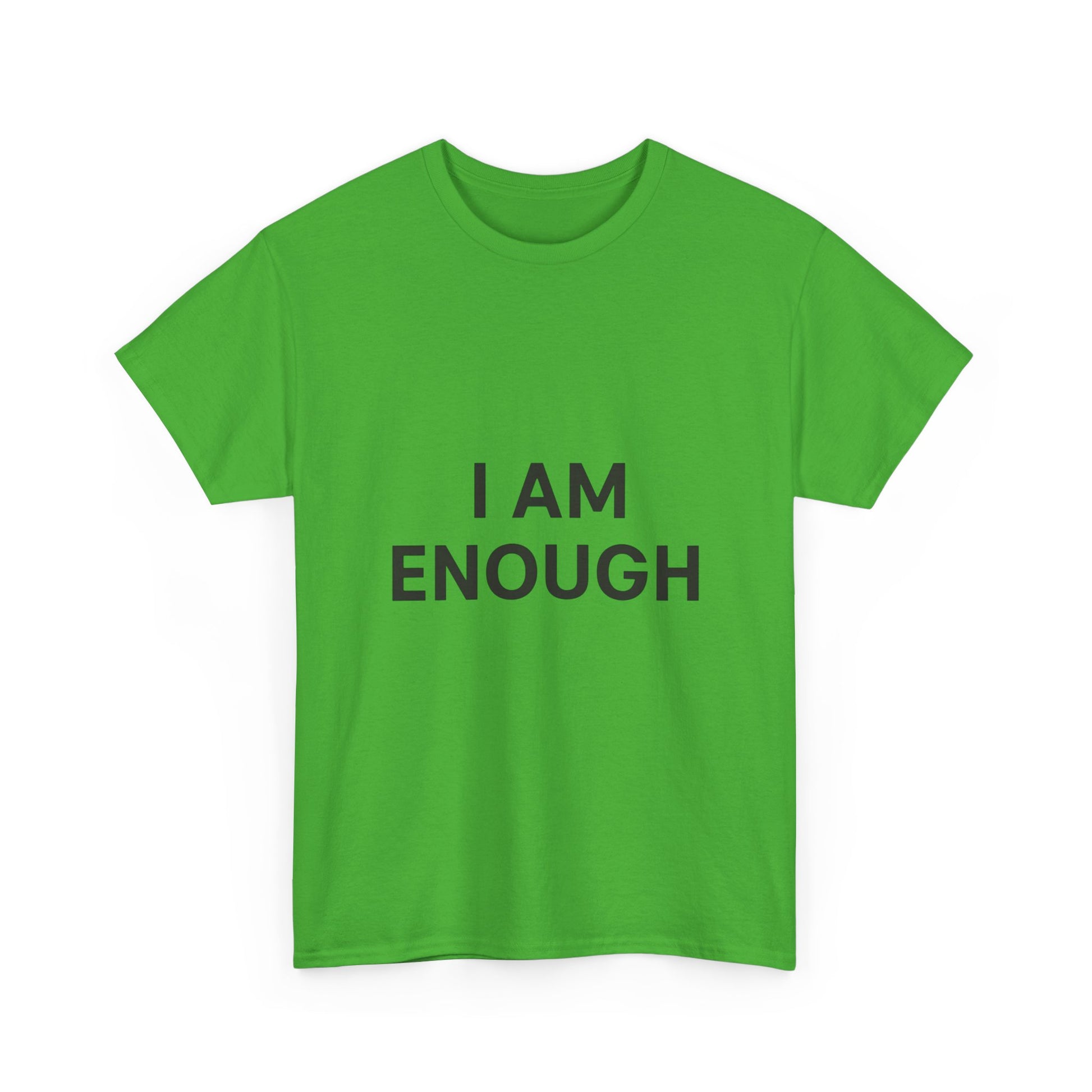 Empowering Unisex Heavy Cotton Tee - I Am Enough, Affirmation Shirt, Motivational T-Shirt, Gift for Self-Love, Casual Everyday Tee