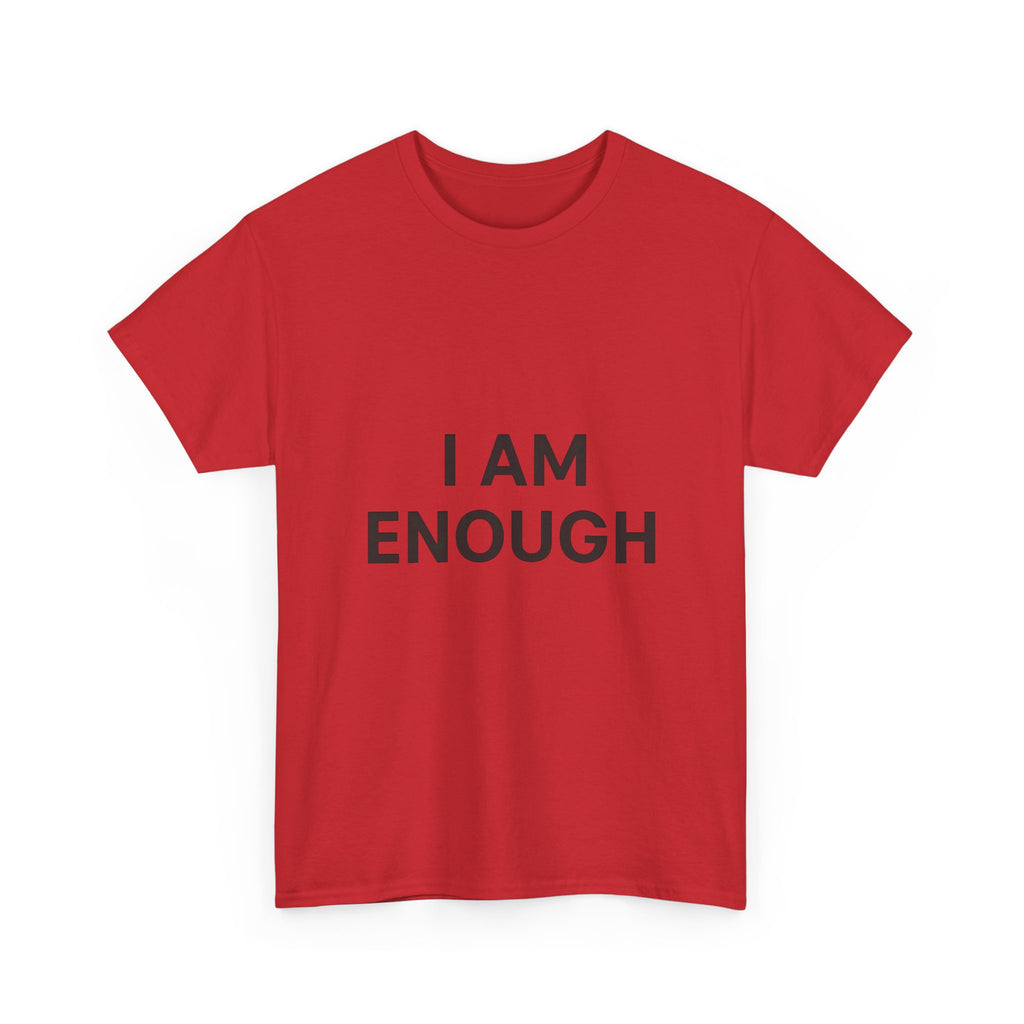 Empowering Unisex Heavy Cotton Tee - I Am Enough, Affirmation Shirt, Motivational T-Shirt, Gift for Self-Love, Casual Everyday Tee