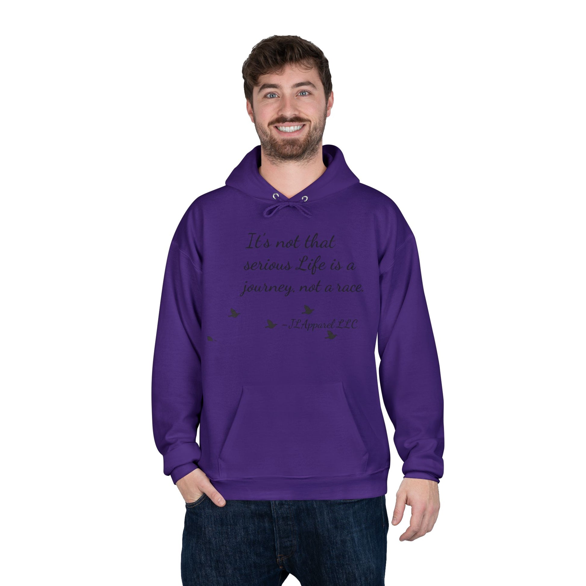 Inspirational Unisex Hoodie, Eco-Friendly Pullover, Cozy Journey Sweatshirt, Perfect Gift for Motivation, Casual Wear