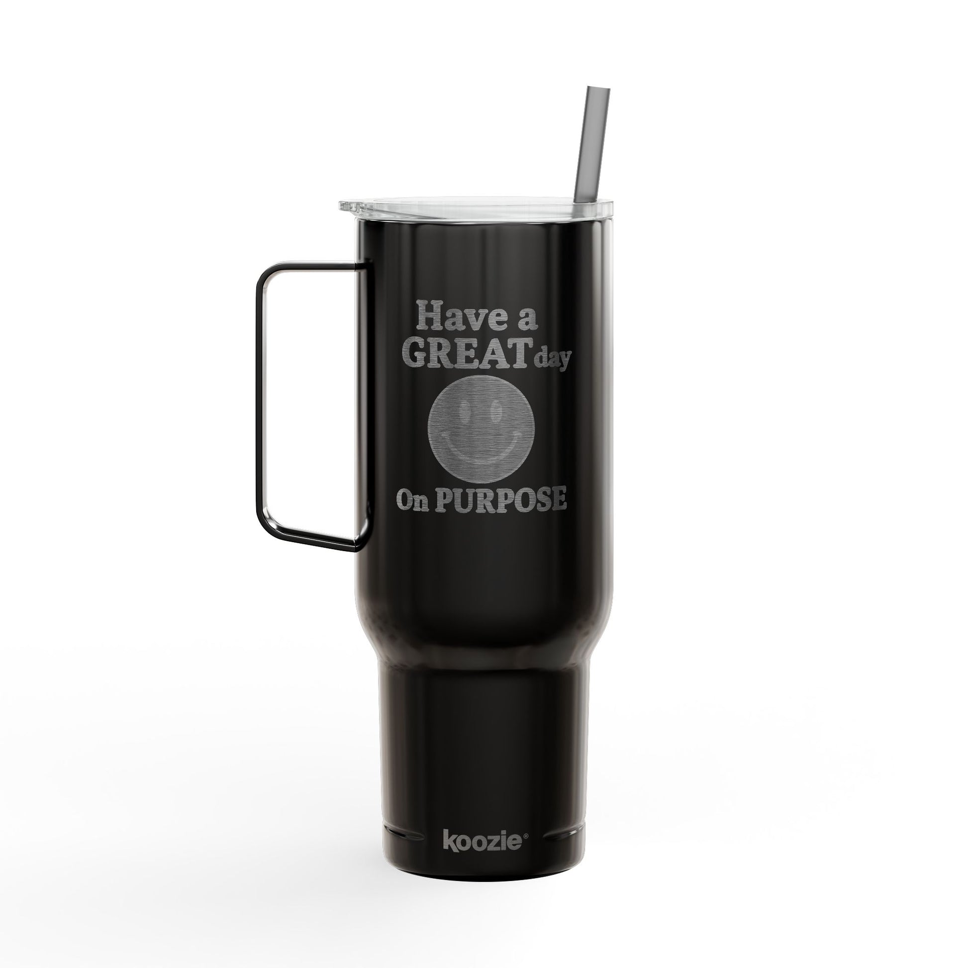 Insulated Tumbler, 40oz Smile Engraved Travel Mug, Perfect for Gifts, Everyday Use, Office, Camping, Holidays