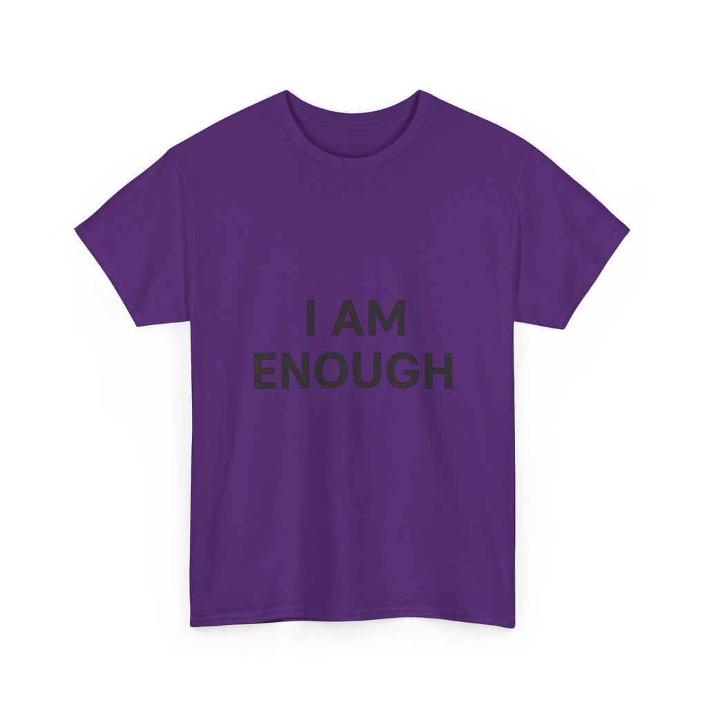 Empowering Unisex Heavy Cotton Tee - I Am Enough, Affirmation Shirt, Motivational T-Shirt, Gift for Self-Love, Casual Everyday Tee