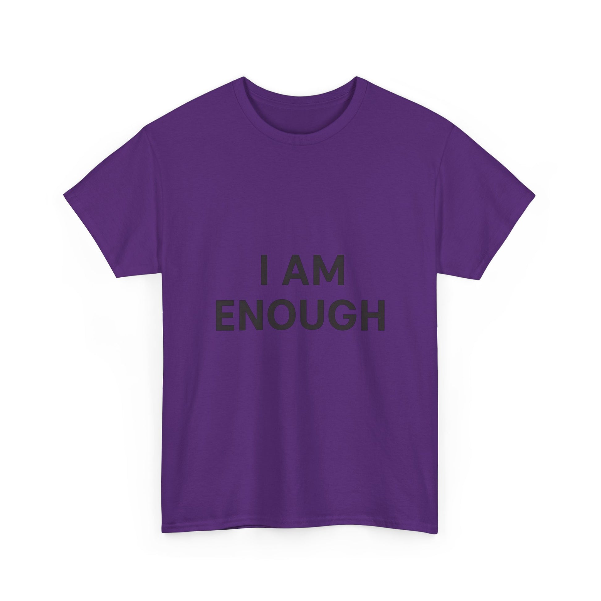Empowering Unisex Heavy Cotton Tee - I Am Enough, Affirmation Shirt, Motivational T-Shirt, Gift for Self-Love, Casual Everyday Tee