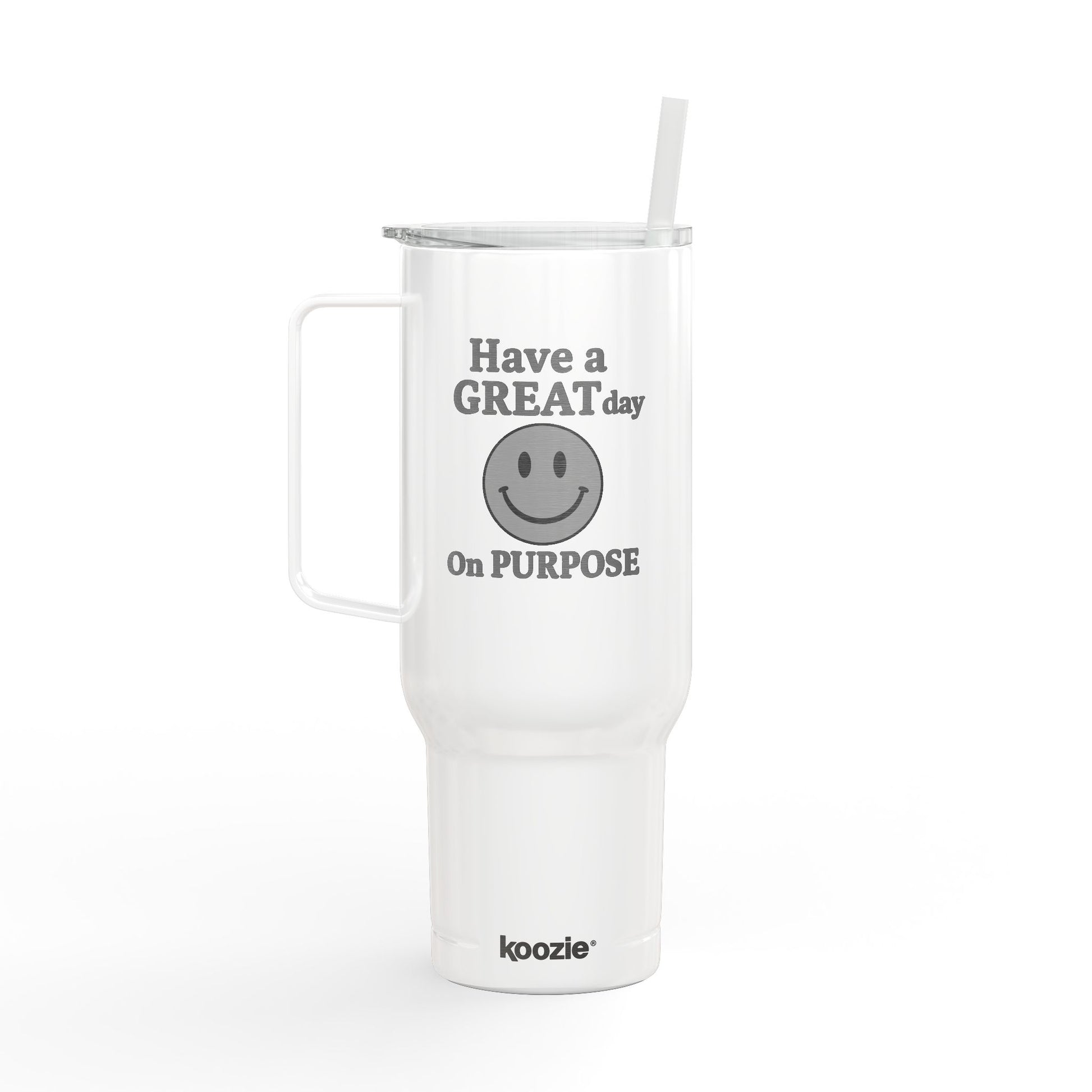 Insulated Tumbler, 40oz Smile Engraved Travel Mug, Perfect for Gifts, Everyday Use, Office, Camping, Holidays