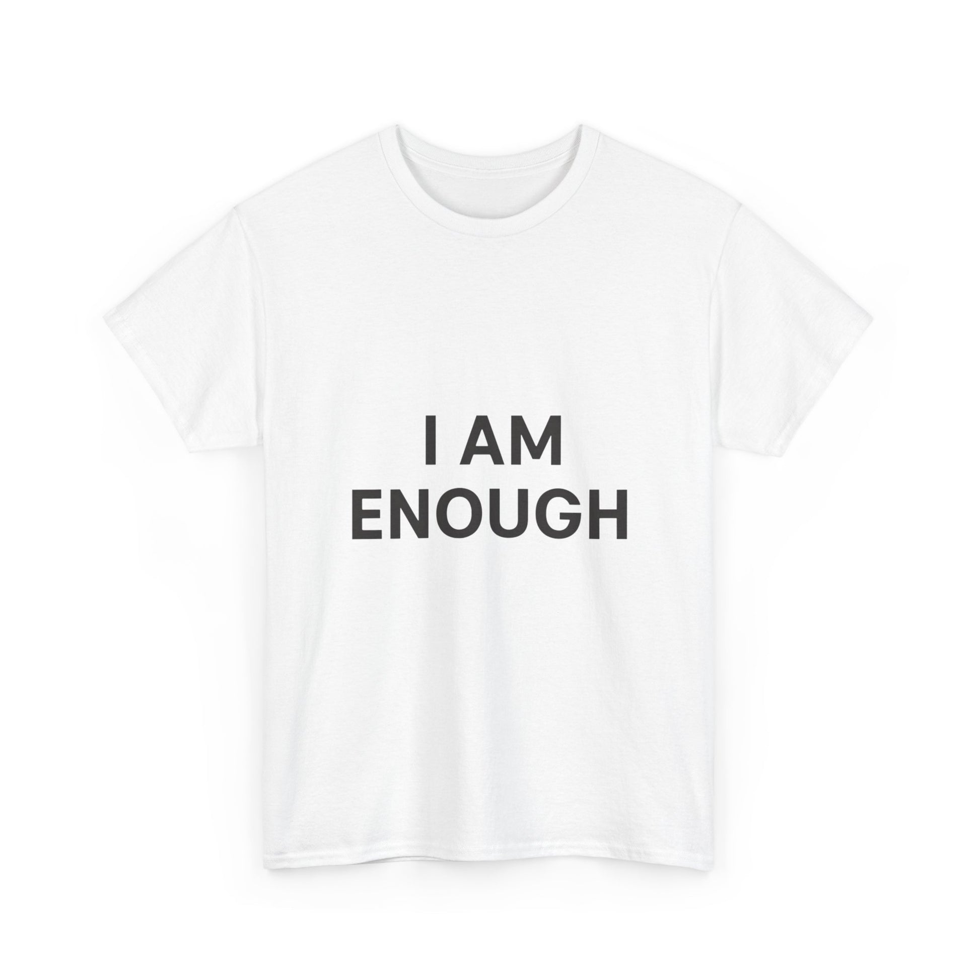 Empowering Unisex Heavy Cotton Tee - I Am Enough, Affirmation Shirt, Motivational T-Shirt, Gift for Self-Love, Casual Everyday Tee