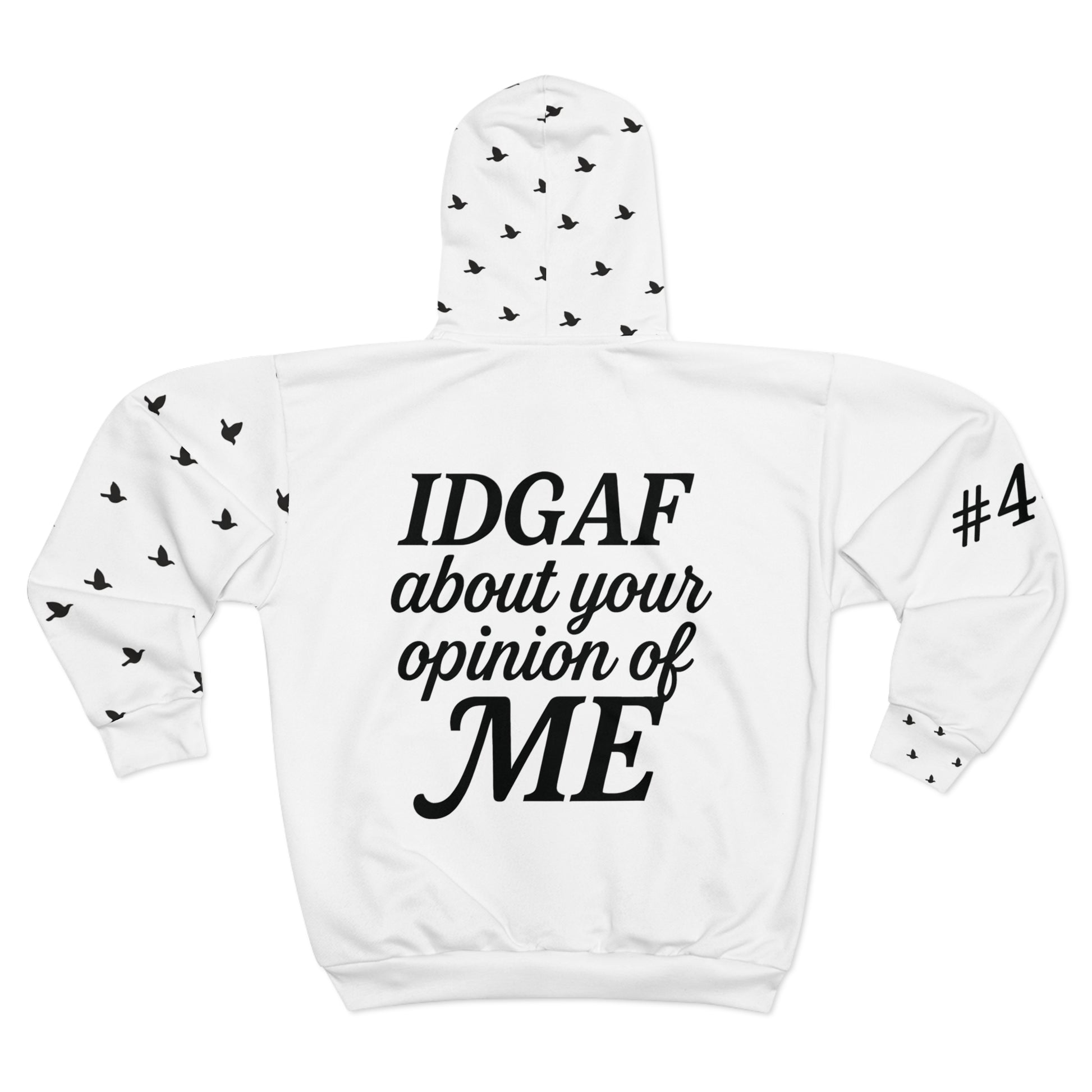 Bold Statement Zip Hoodie for Self-Expression, Unisex Jacket, Casual Wear, Gift for Friends, Inspirational Apparel