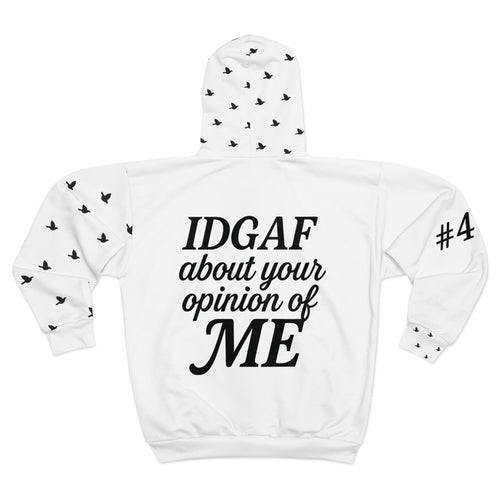 Bold Statement Zip Hoodie for Self-Expression, Unisex Jacket, Casual Wear, Gift for Friends, Inspirational Apparel