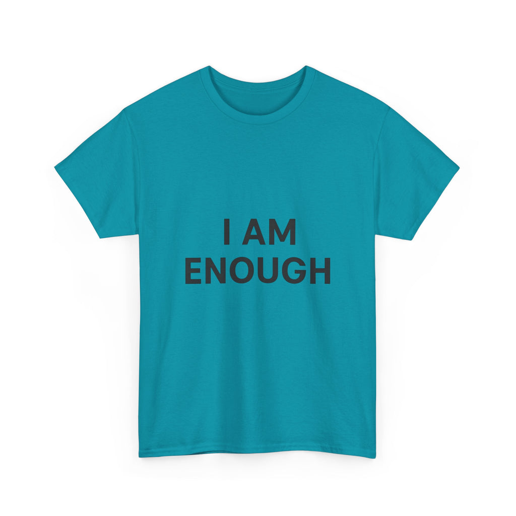 Empowering Unisex Heavy Cotton Tee - I Am Enough, Affirmation Shirt, Motivational T-Shirt, Gift for Self-Love, Casual Everyday Tee