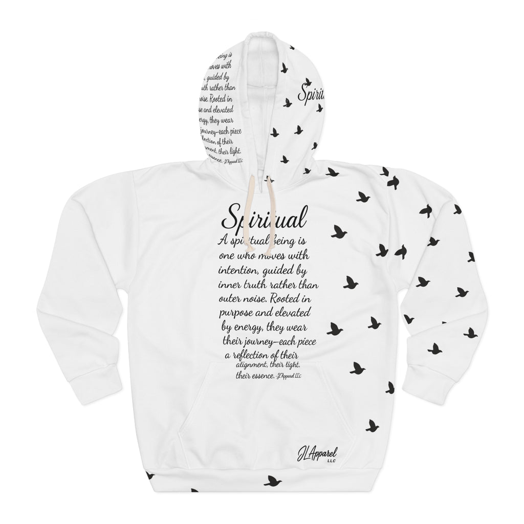 Spiritual Journey Hoodie, Unisex Spiritual Hoodie, AOP Pullover, Mindfulness Apparel, Gift for Yogis, Cozy Spiritualwear
