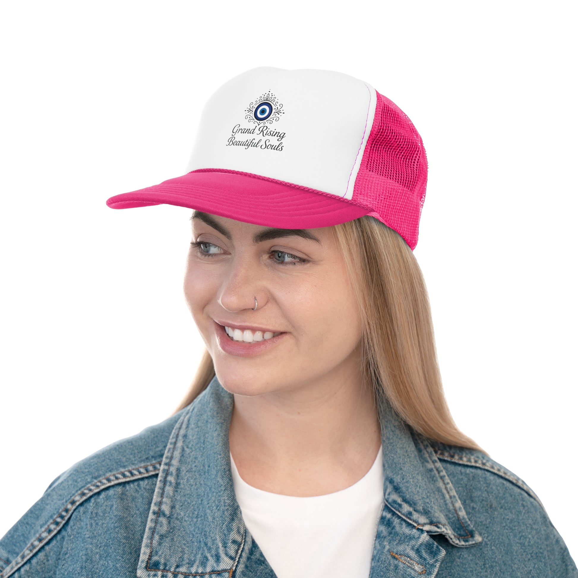 Grand Rising Beautiful Souls Trucker Cap, Inspirational Snapback Hat, Spiritual Gifts, Bohemian Style Cap, Unique Outdoors Headwear