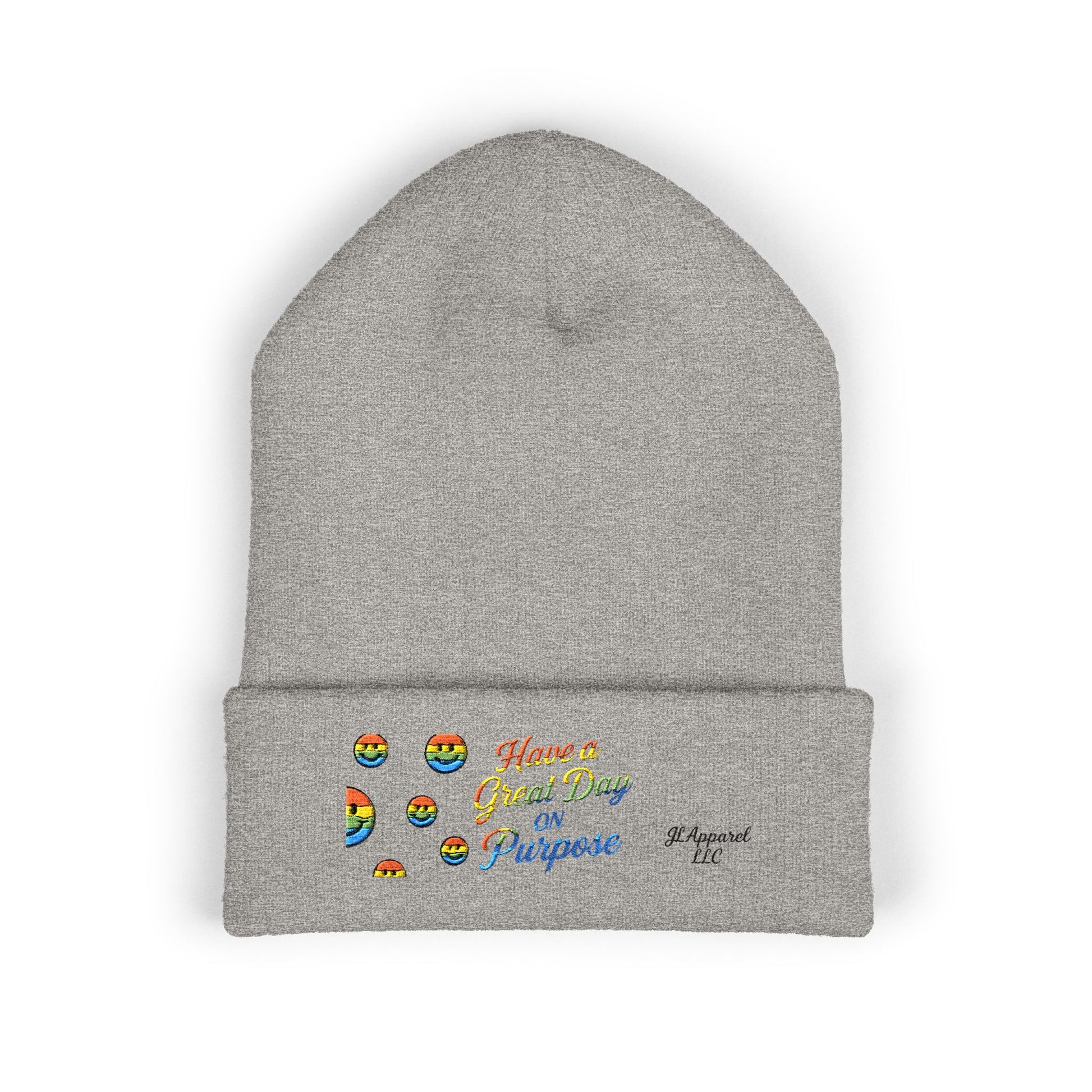 Colorful Embroidered Beanie | Cozy Gift, Winter Accessory, Positive Vibes, Casual Style, Unisex Headwear