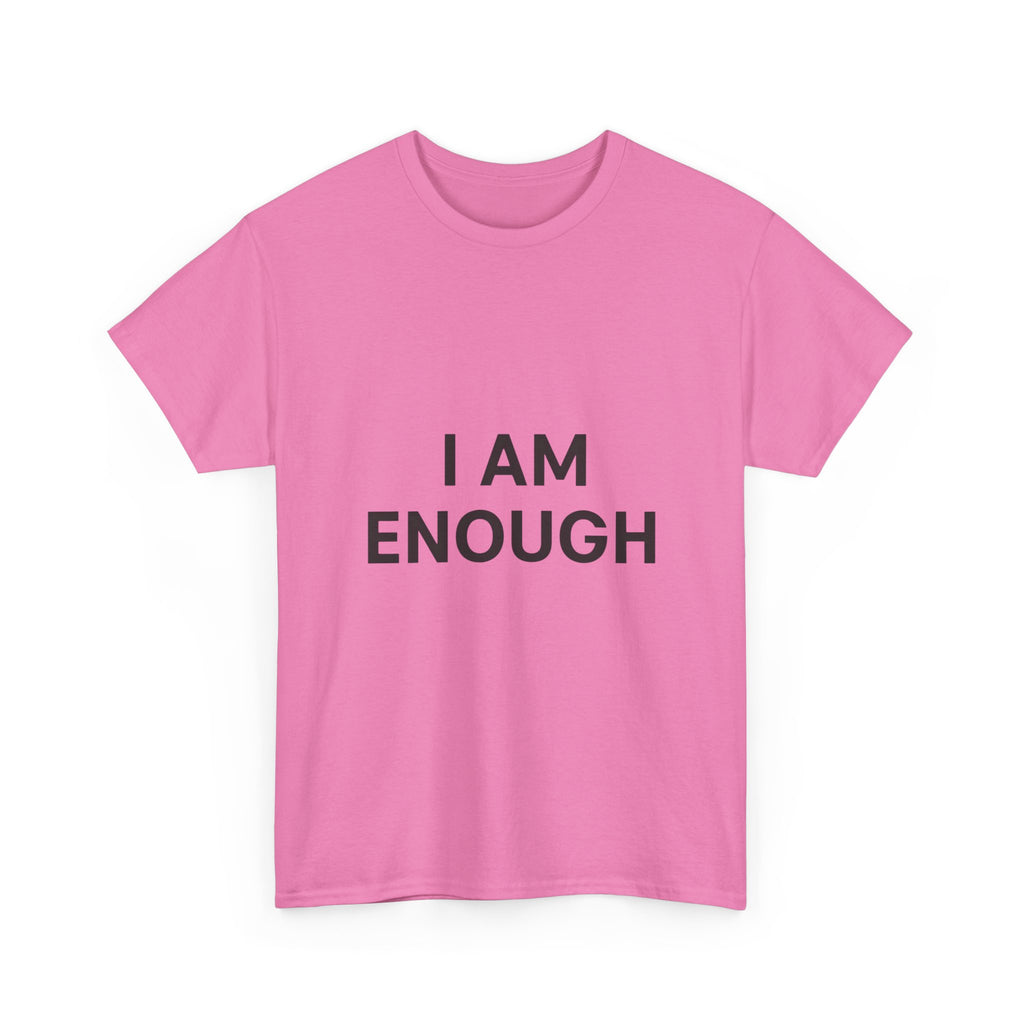 Empowering Unisex Heavy Cotton Tee - I Am Enough, Affirmation Shirt, Motivational T-Shirt, Gift for Self-Love, Casual Everyday Tee