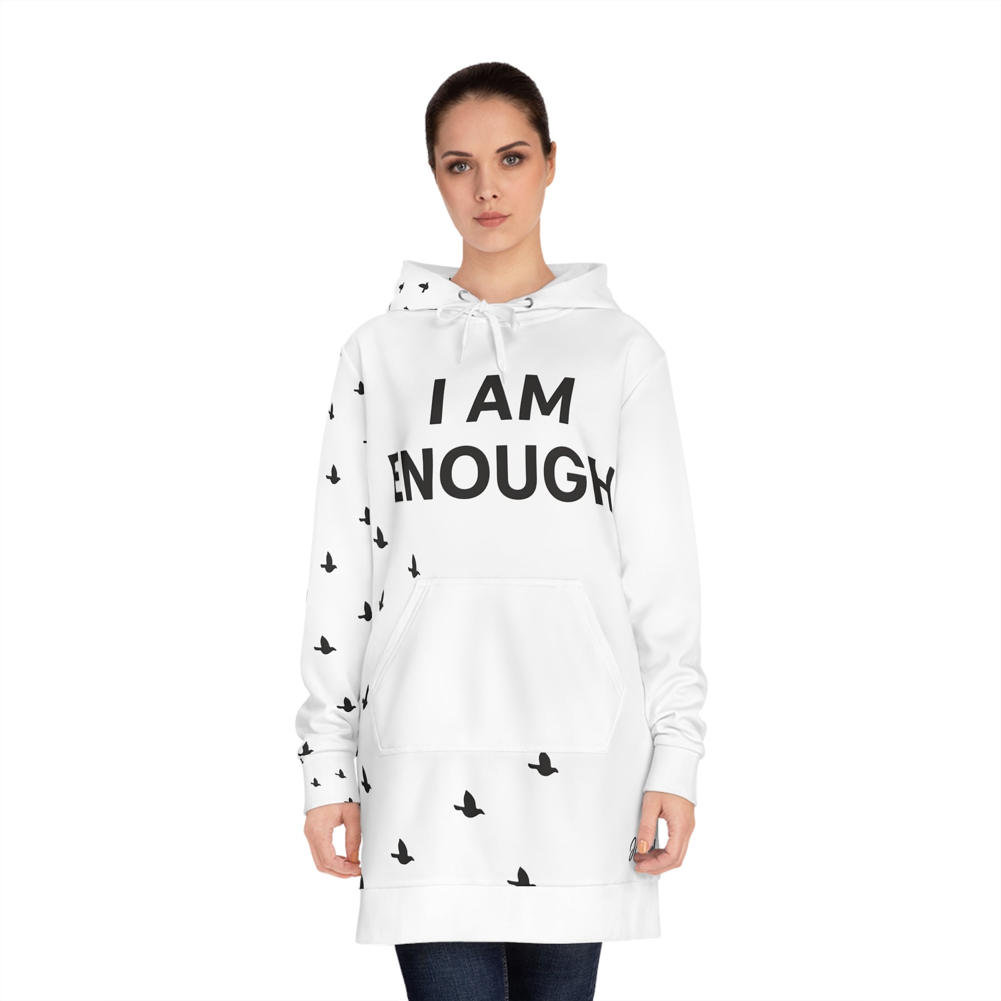 Empowering Women's Hoodie Dress, Inspirational Clothing, Casual Dress, Stylish Loungewear, Gift for Her