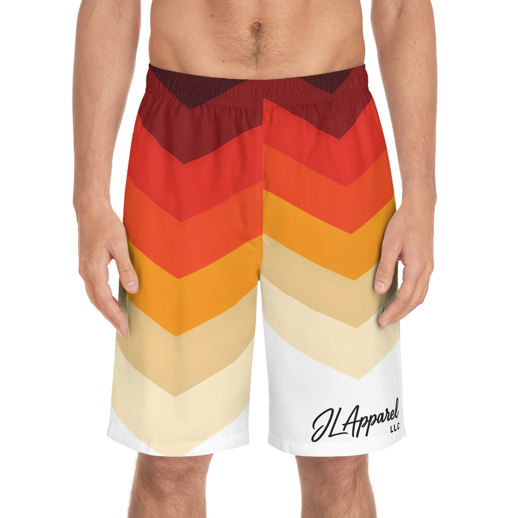 Vibrant Colorful Men's Board Shorts, Summer Swim Trunks, Beach Wear, Vacation Attire, Casual Shorts, Pool Party Essentials