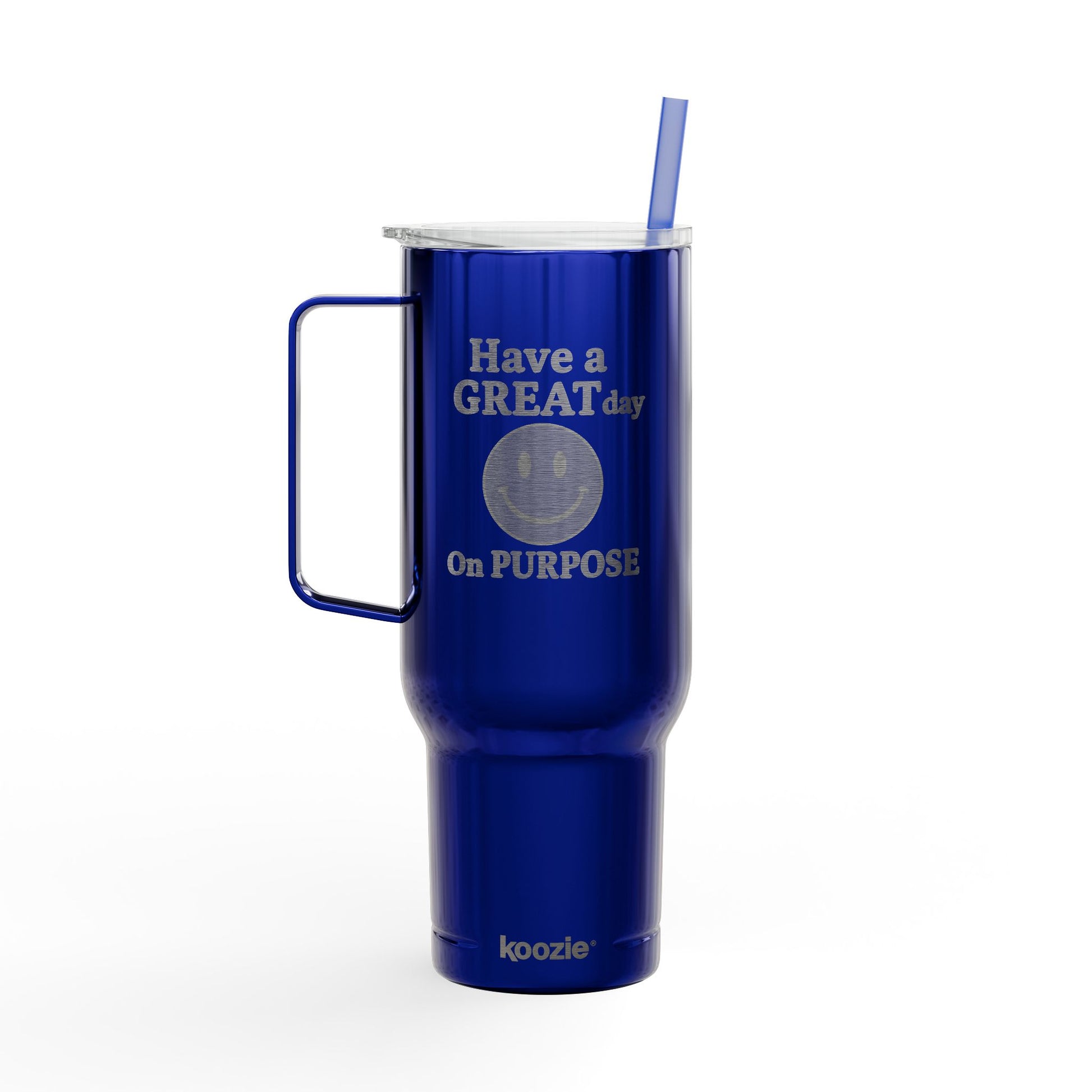 Insulated Tumbler, 40oz Smile Engraved Travel Mug, Perfect for Gifts, Everyday Use, Office, Camping, Holidays