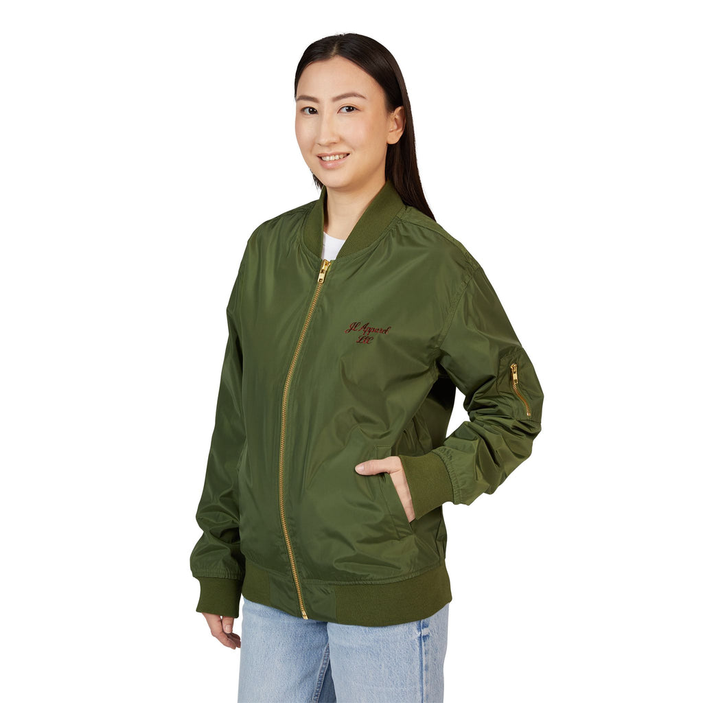 Eco-Friendly Embroidered Bomber Jacket, Sustainable Fashion, Gift for Him/Her, Streetwear Style, Perfect for Recycled Fashion Lovers