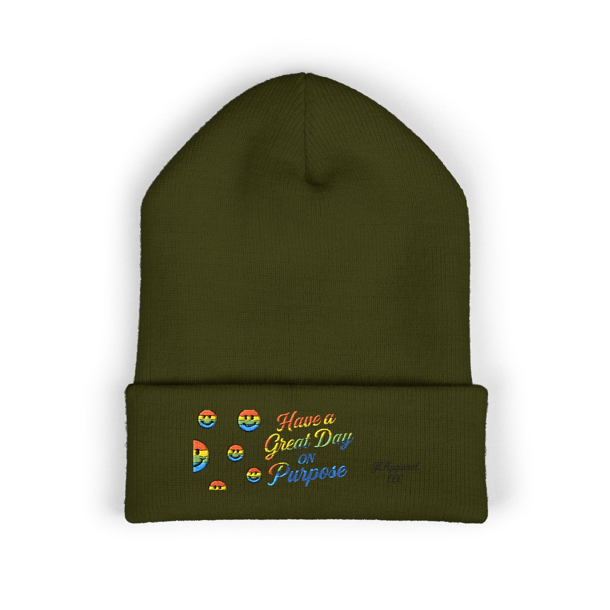 Colorful Embroidered Beanie | Cozy Gift, Winter Accessory, Positive Vibes, Casual Style, Unisex Headwear