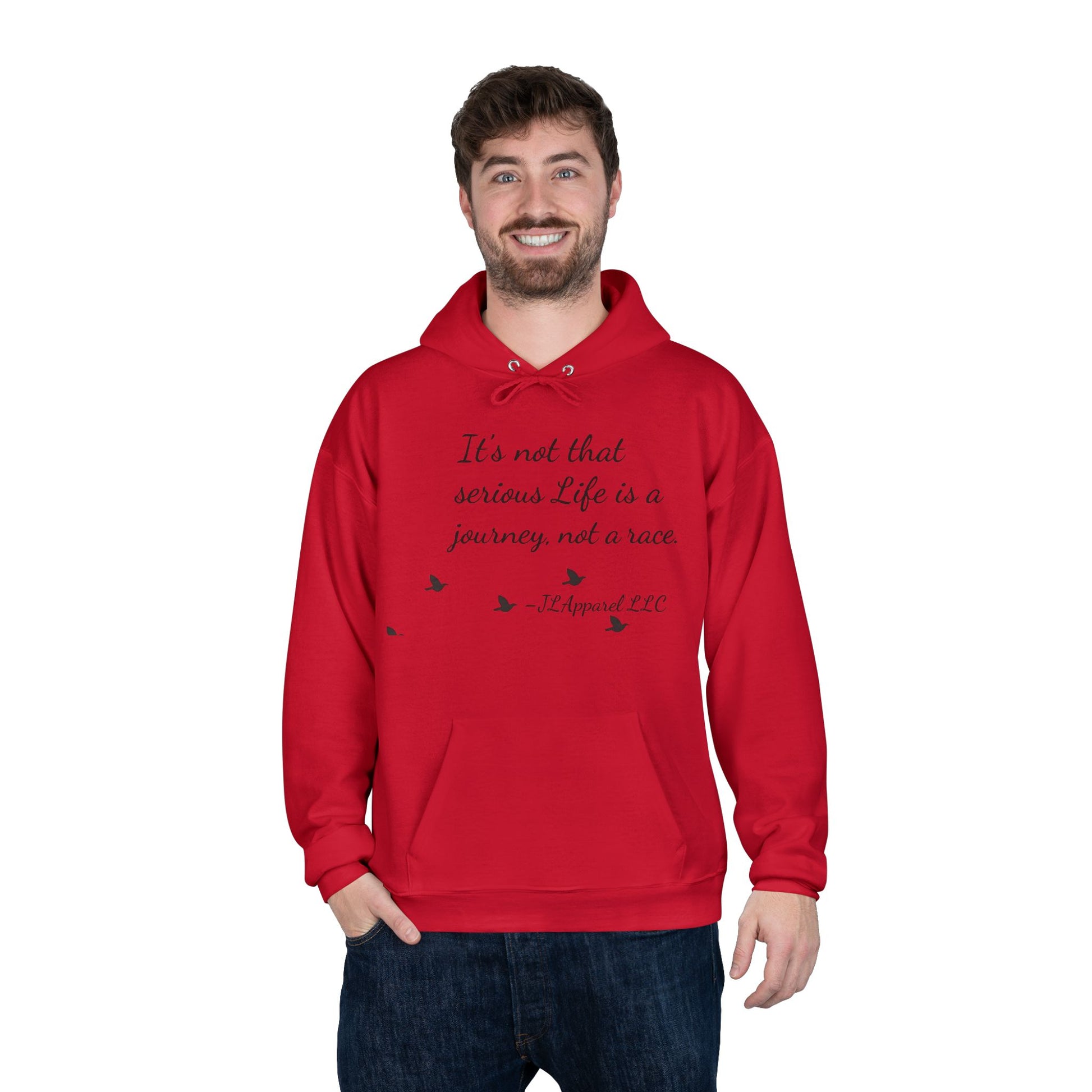 Inspirational Unisex Hoodie, Eco-Friendly Pullover, Cozy Journey Sweatshirt, Perfect Gift for Motivation, Casual Wear