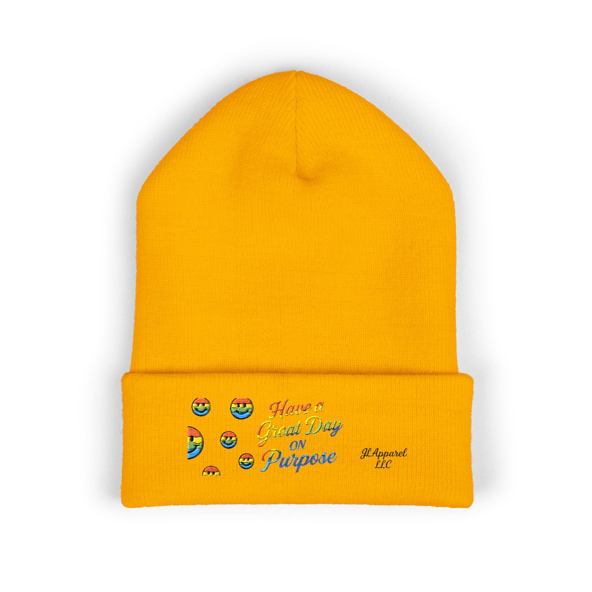 Colorful Embroidered Beanie | Cozy Gift, Winter Accessory, Positive Vibes, Casual Style, Unisex Headwear
