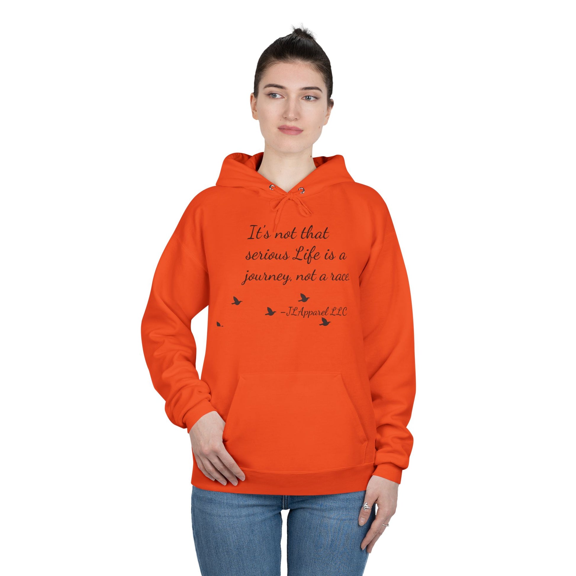 Inspirational Unisex Hoodie, Eco-Friendly Pullover, Cozy Journey Sweatshirt, Perfect Gift for Motivation, Casual Wear