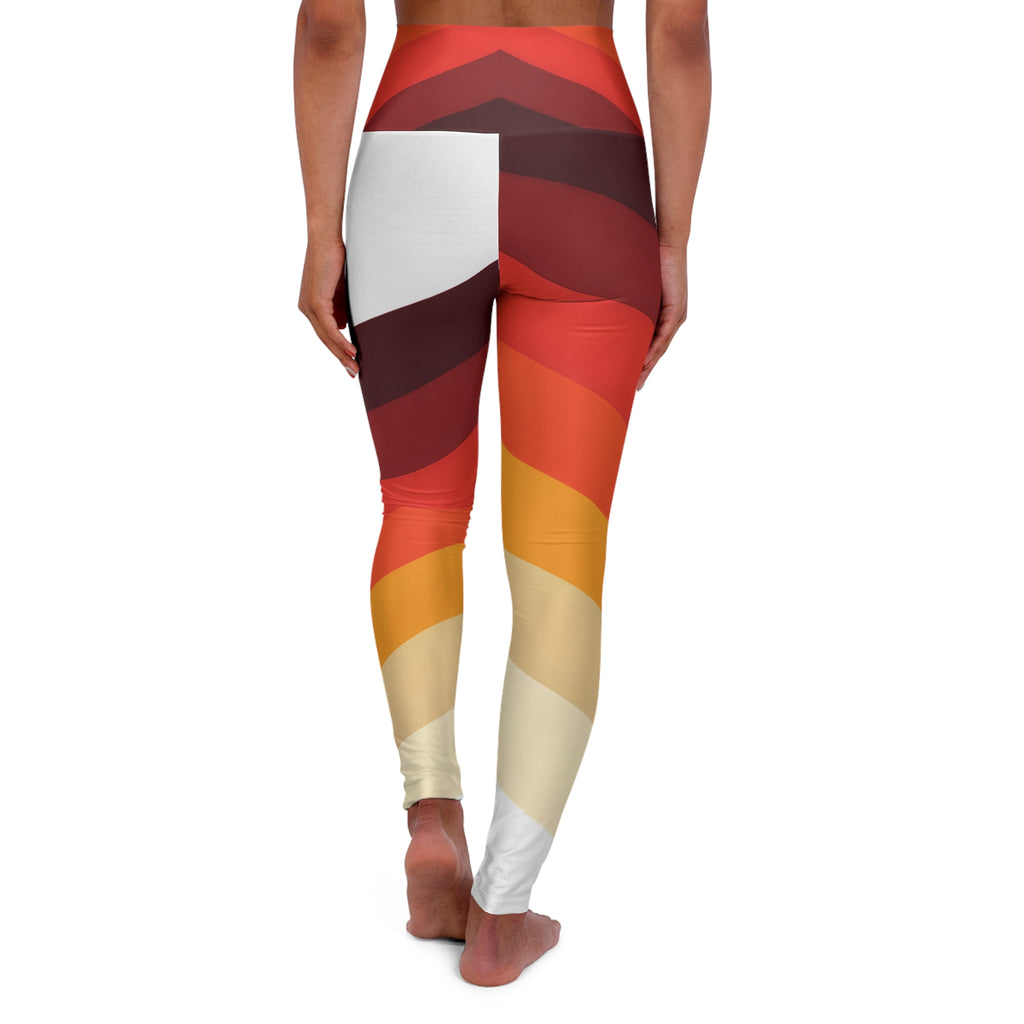 Bold Horizon High Waisted Yoga Leggings | Comfortable Fitness Leggings for Yoga, Workout, Athleisure, Gift for Her, Activewear