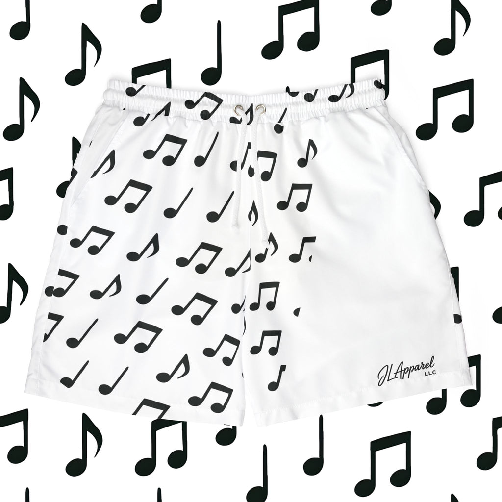 Musical Note Swim Shorts | Unisex Beachwear, Summer Swim Trunks, Gift for Music Lovers, Beach Party Essentials, Festival Gear