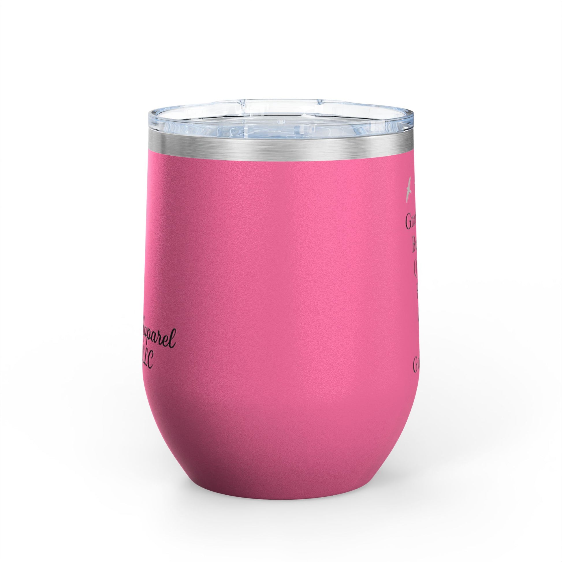 Elegant Insulated Wine Tumbler, Grand Rising Quotes, Gift for Her, Birthday, Bridal Shower, Relaxation, Outdoor Events