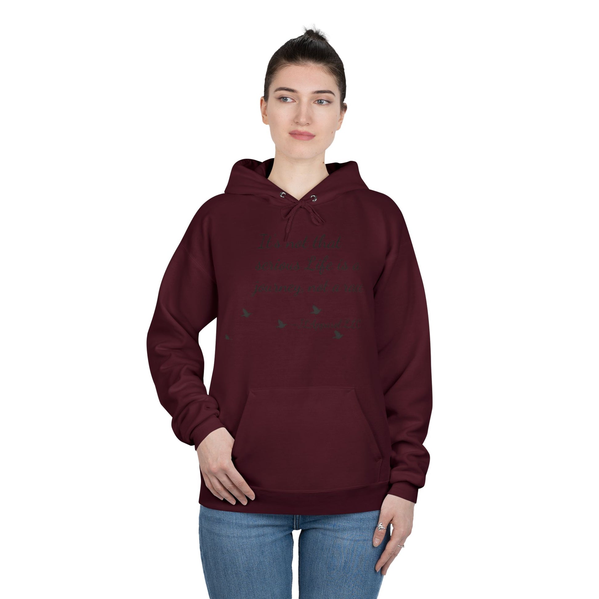 Inspirational Unisex Hoodie, Eco-Friendly Pullover, Cozy Journey Sweatshirt, Perfect Gift for Motivation, Casual Wear