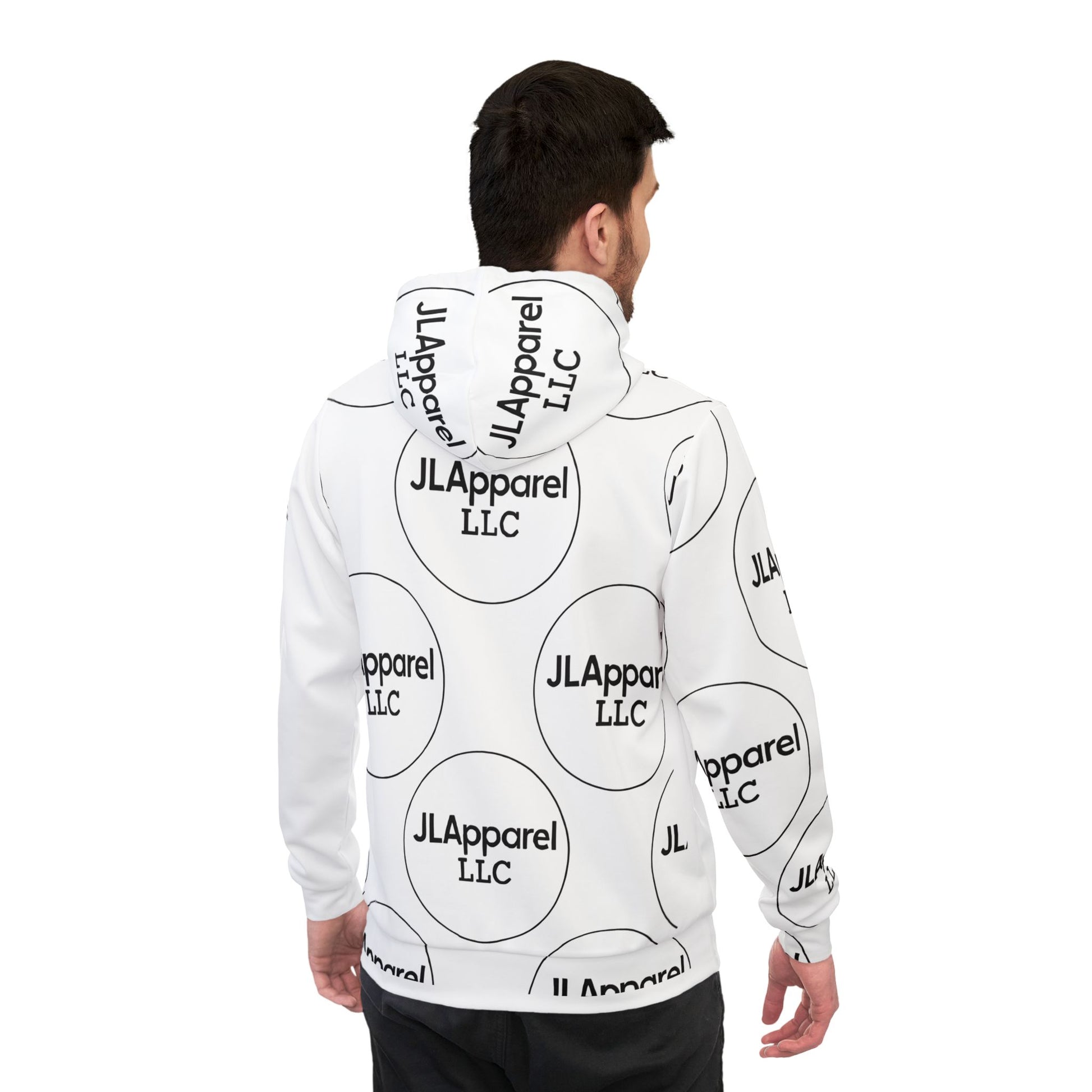 Athletic Hoodie with JLApparel Logo, Trendy Sportswear, Casual Outfit, Gift for Fitness Enthusiasts, Unisex Activewear