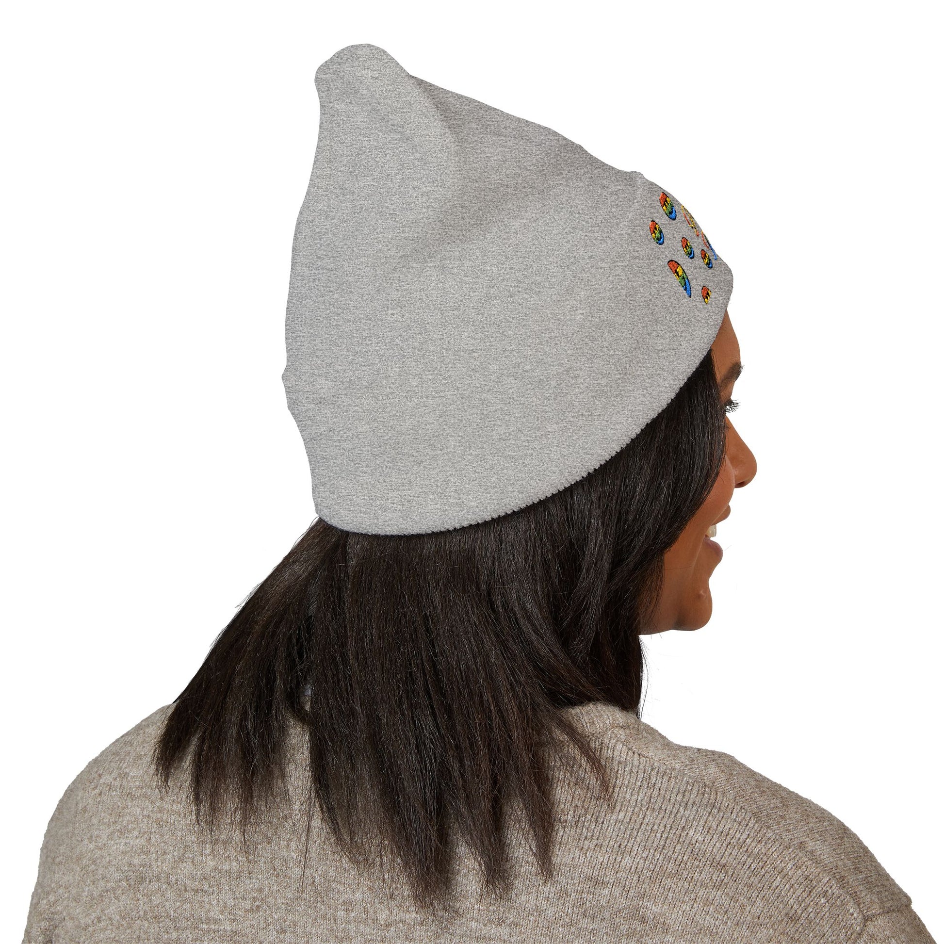 Colorful Embroidered Beanie | Cozy Gift, Winter Accessory, Positive Vibes, Casual Style, Unisex Headwear