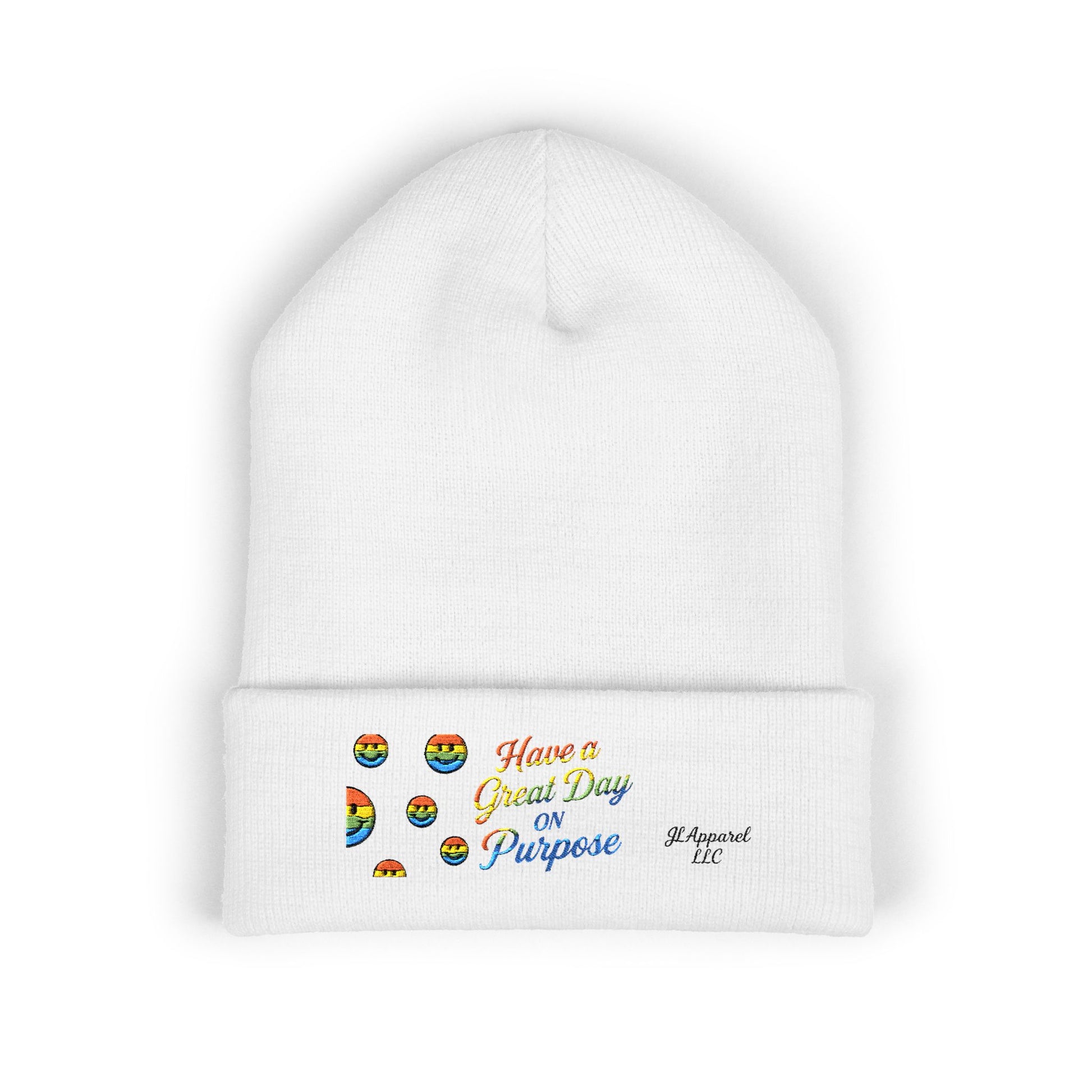 Colorful Embroidered Beanie | Cozy Gift, Winter Accessory, Positive Vibes, Casual Style, Unisex Headwear