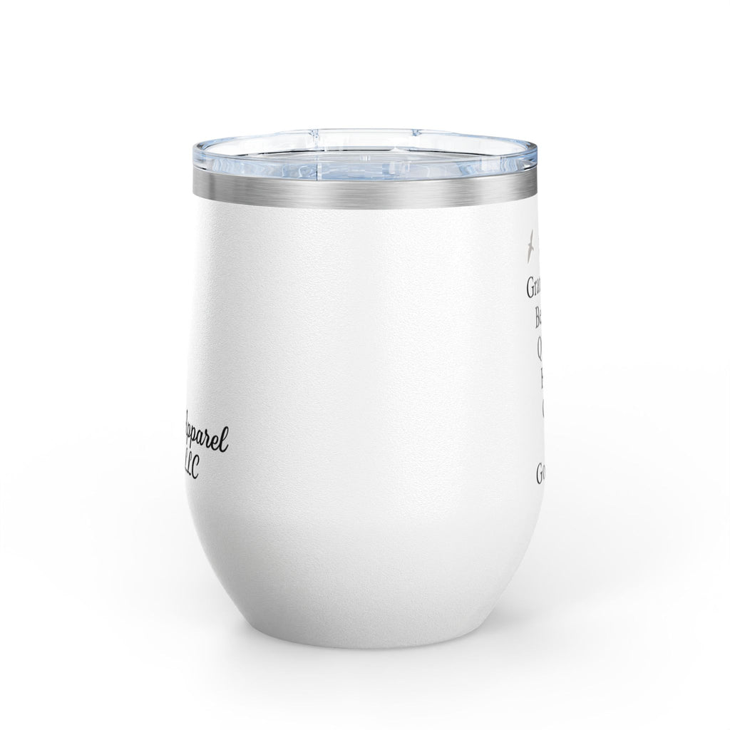 Elegant Insulated Wine Tumbler, Grand Rising Quotes, Gift for Her, Birthday, Bridal Shower, Relaxation, Outdoor Events